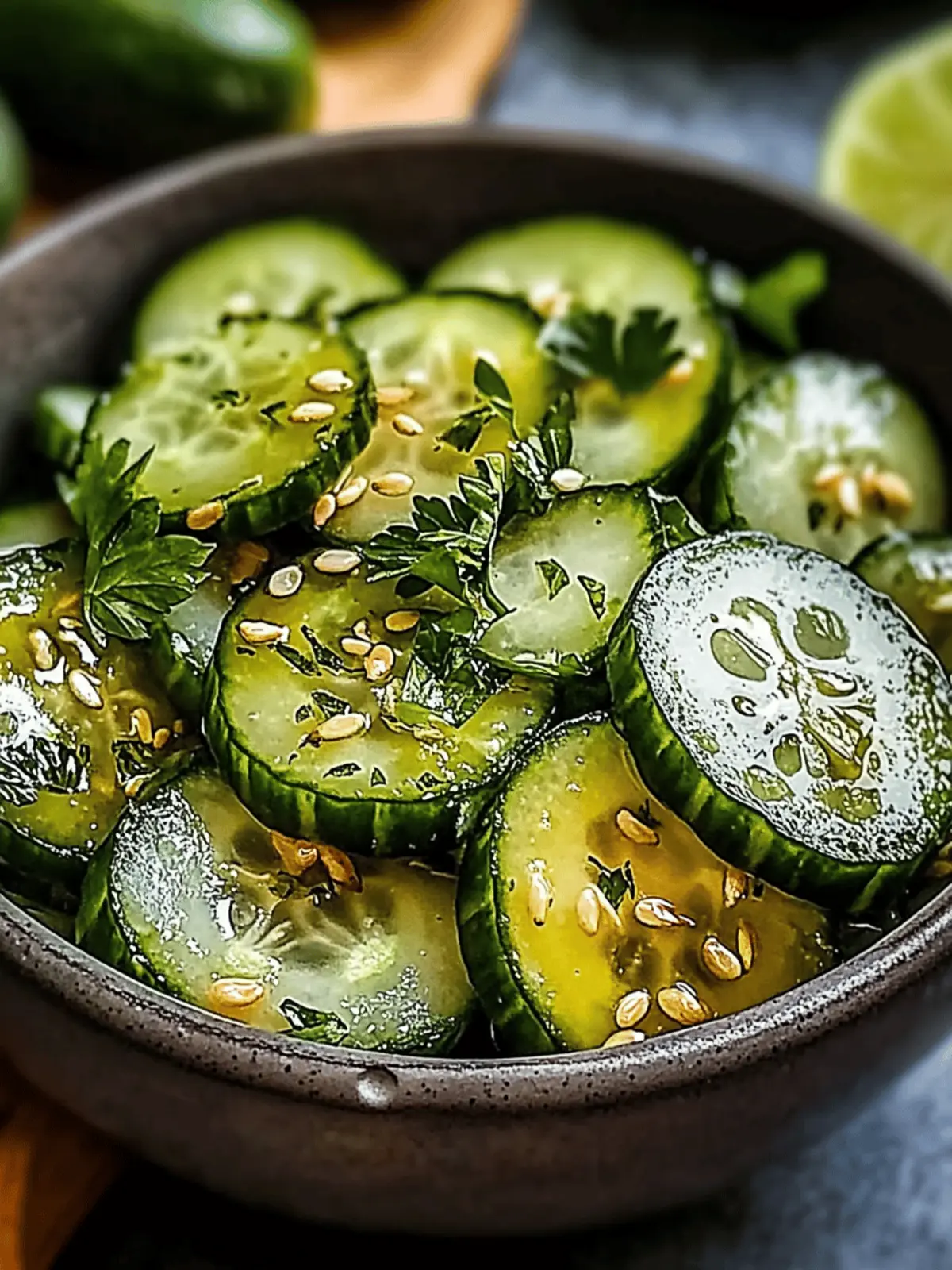 Honey Lime Cucumber Salad