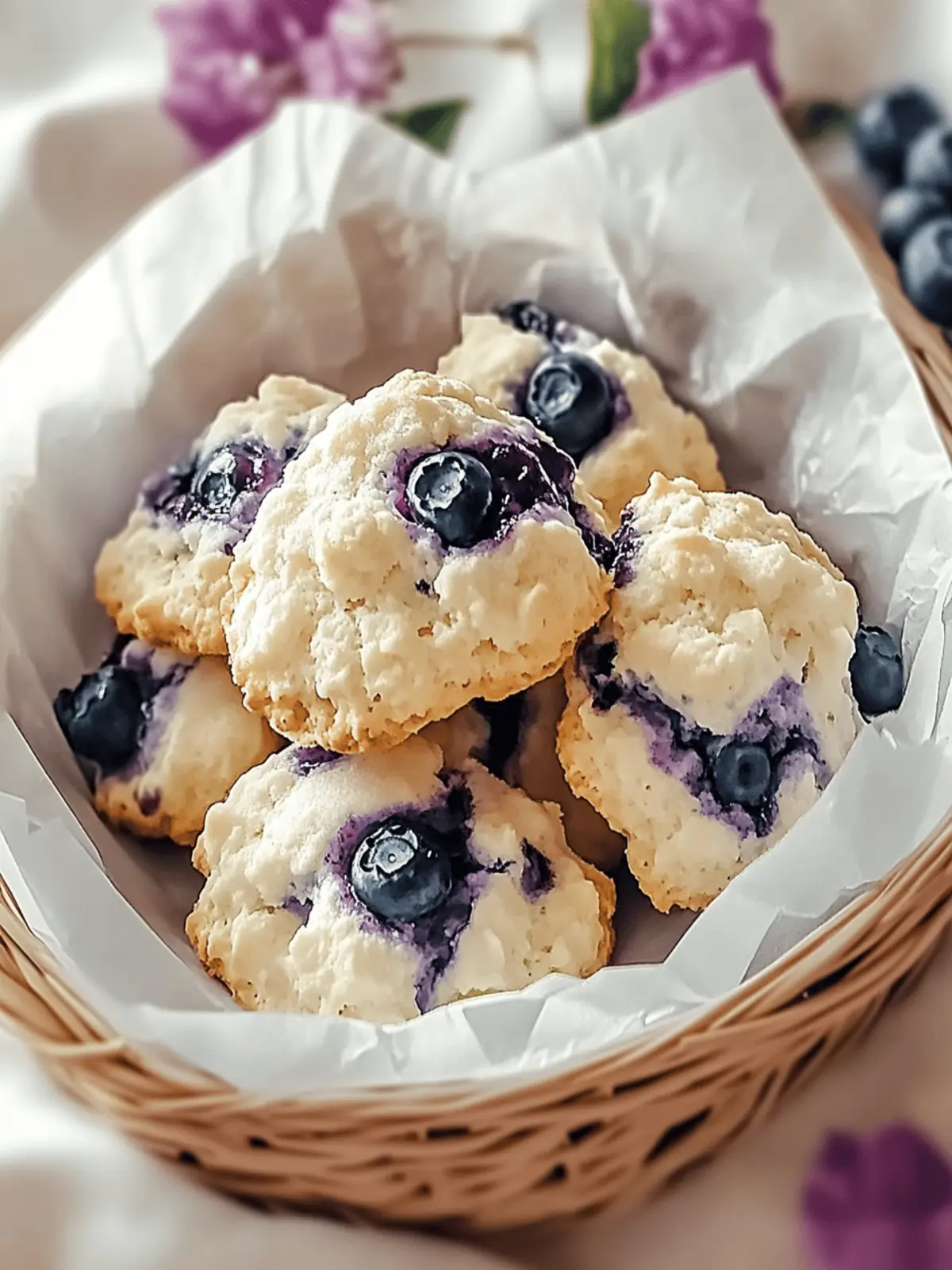 Flaky Wild Blueberry Scones