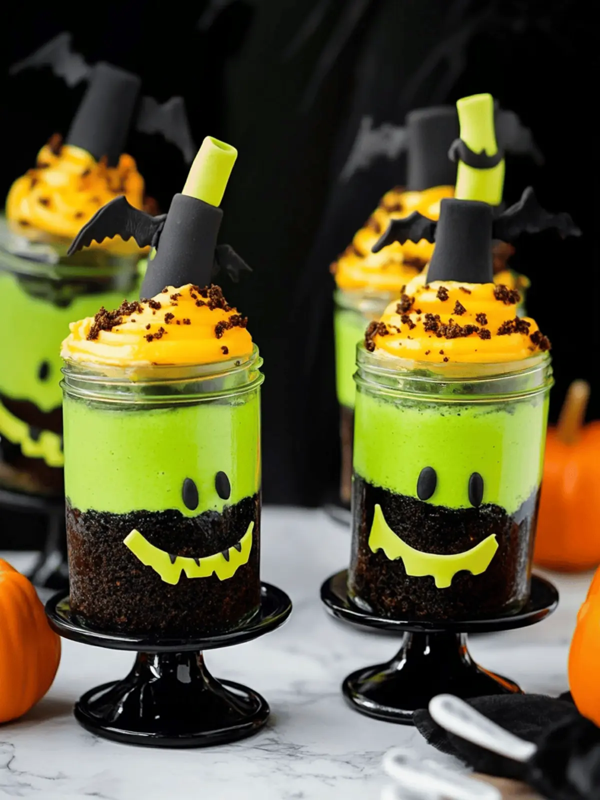 Witches' Brew Halloween Cake Jars: Spooktacular Treats to Make 2 Witches' Brew Halloween Cake Jars