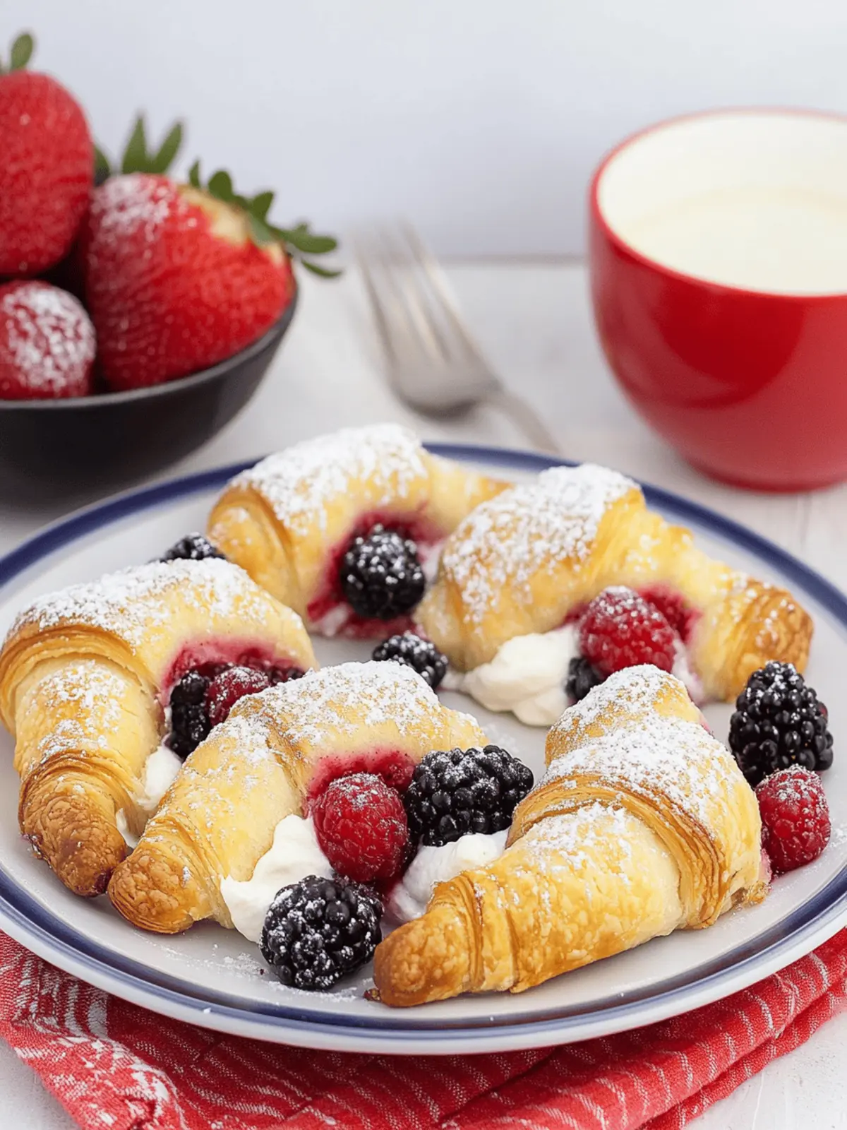 Stuffed Cream Cheese Crescent Rolls With Berries