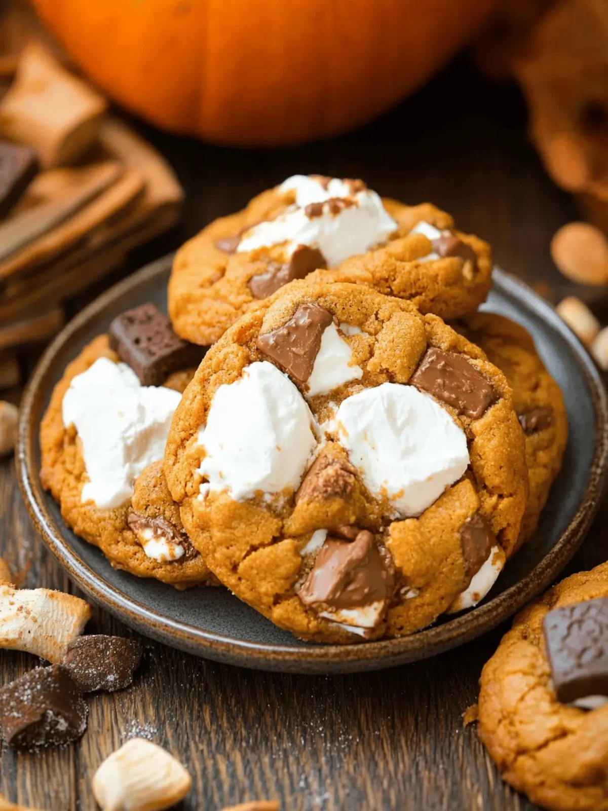 Pumpkin S’mores Cookies