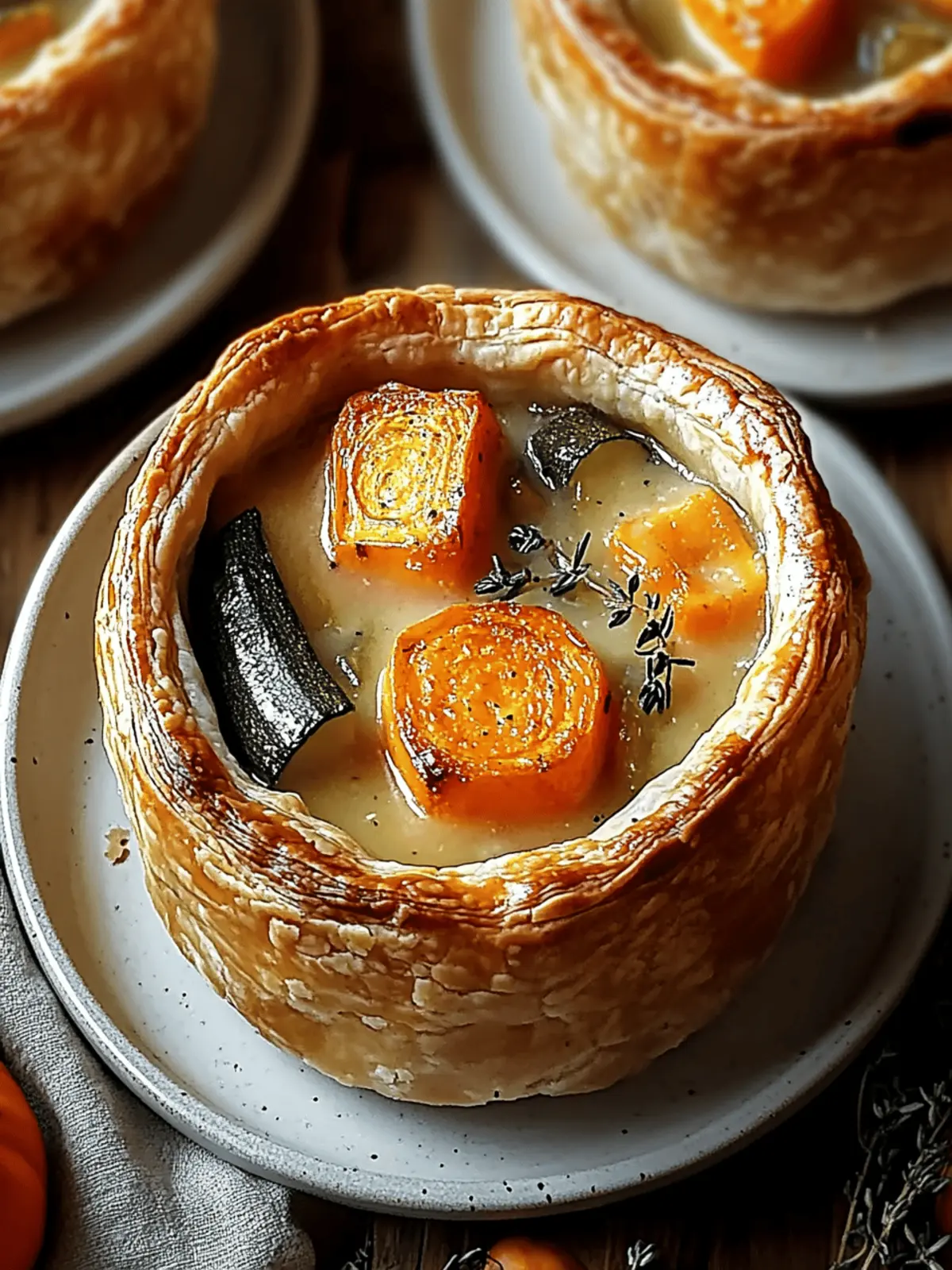 Roasted Autumn Vegetable Pot Pies