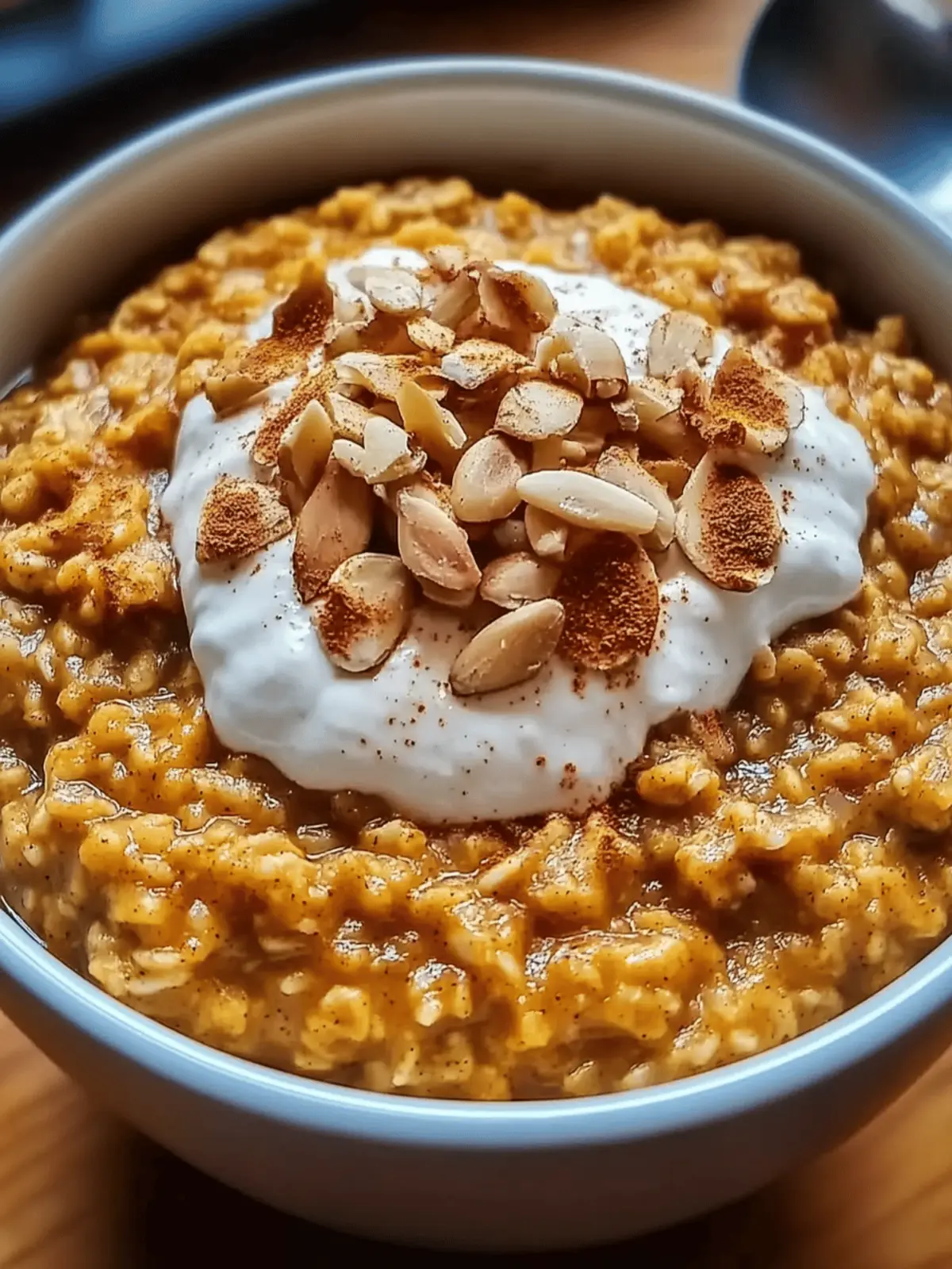 Warm Spiced Pumpkin Oatmeal