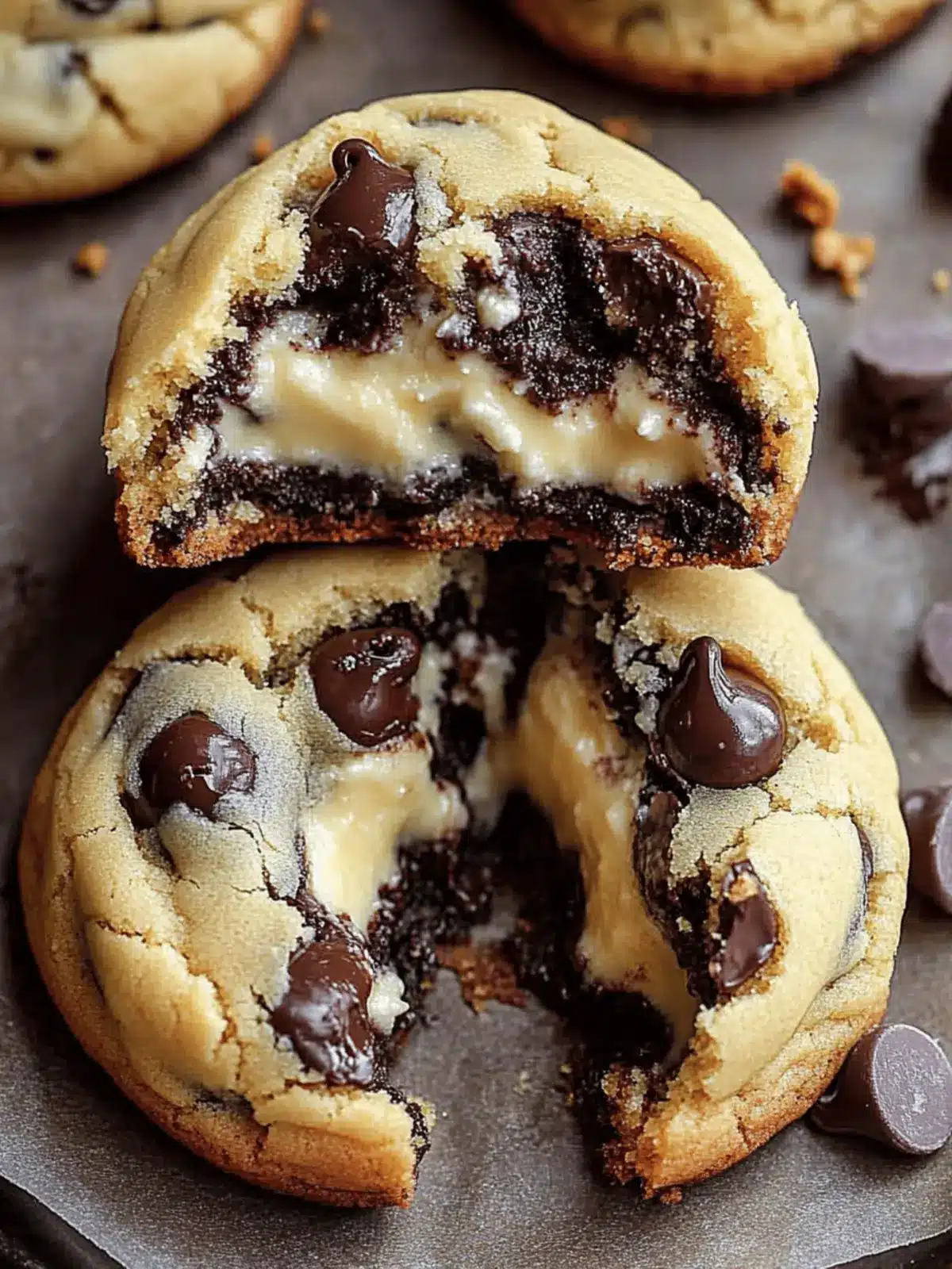 Cheesecake Stuffed Chocolate Chip Cookies