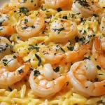 One Pan Parmesan Orzo with Shrimp