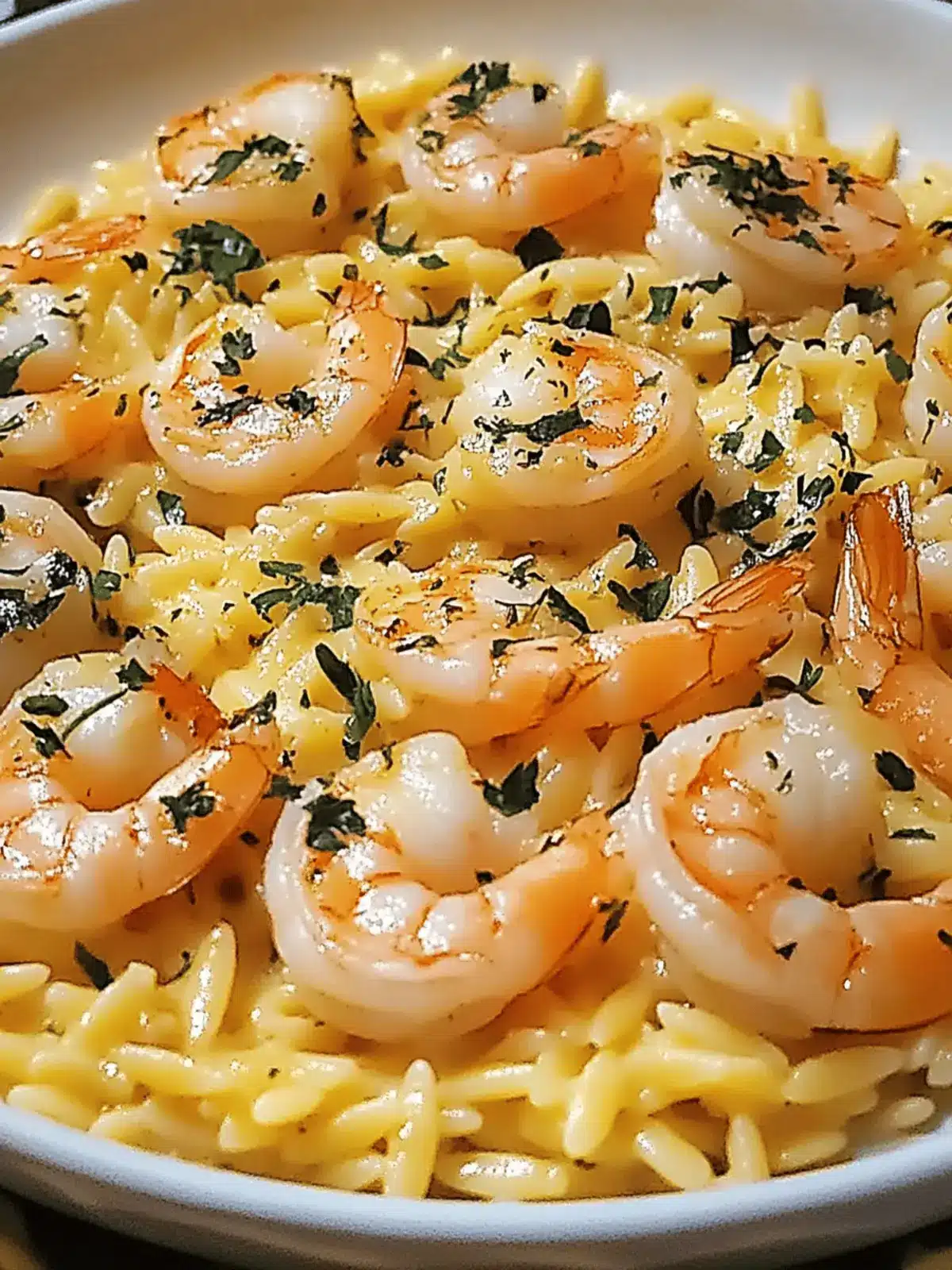 One Pan Parmesan Orzo with Shrimp