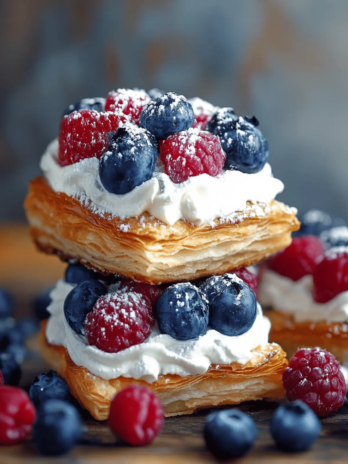 Patriotic Red, White and Blue Pastries