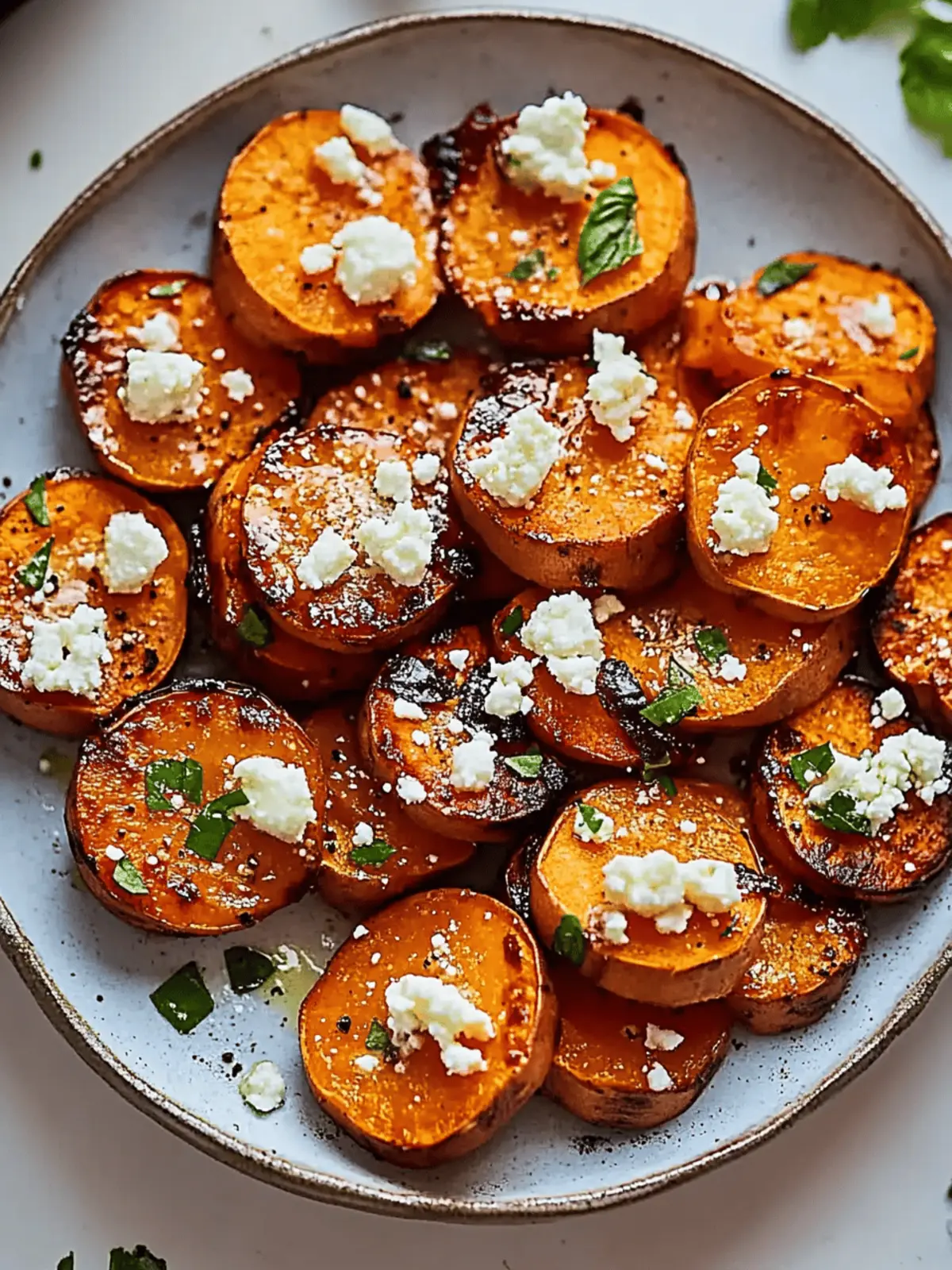 Honey Feta Sweet Potato Rounds Recipe