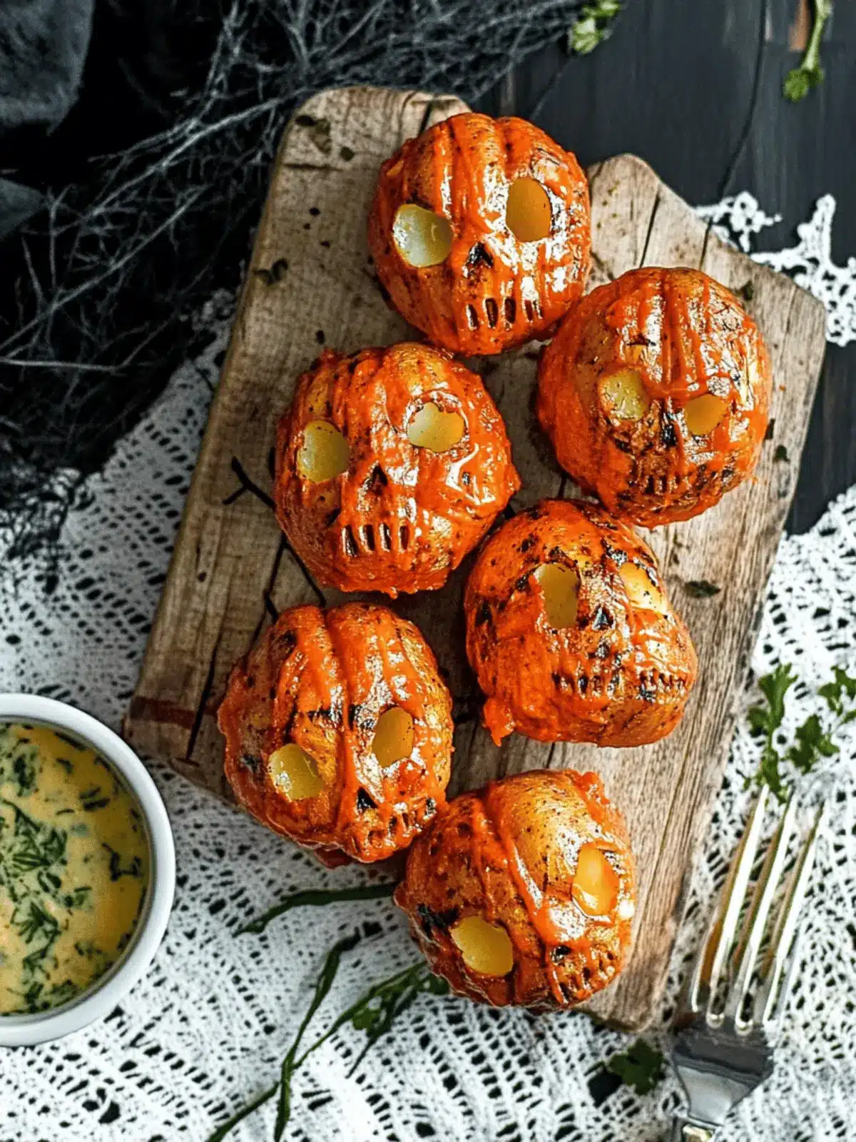 Spooky Halloween Skull Potatoes