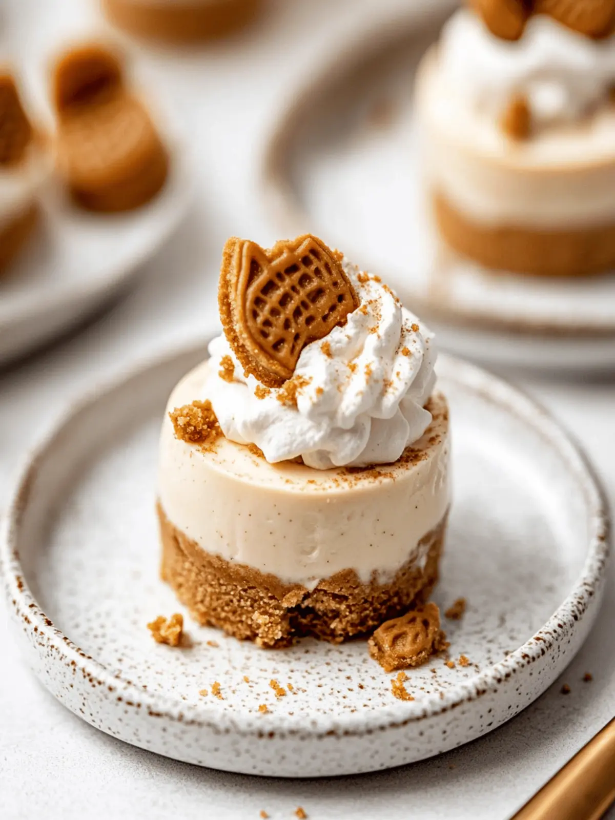 No Bake Mini Biscoff Cheesecakes