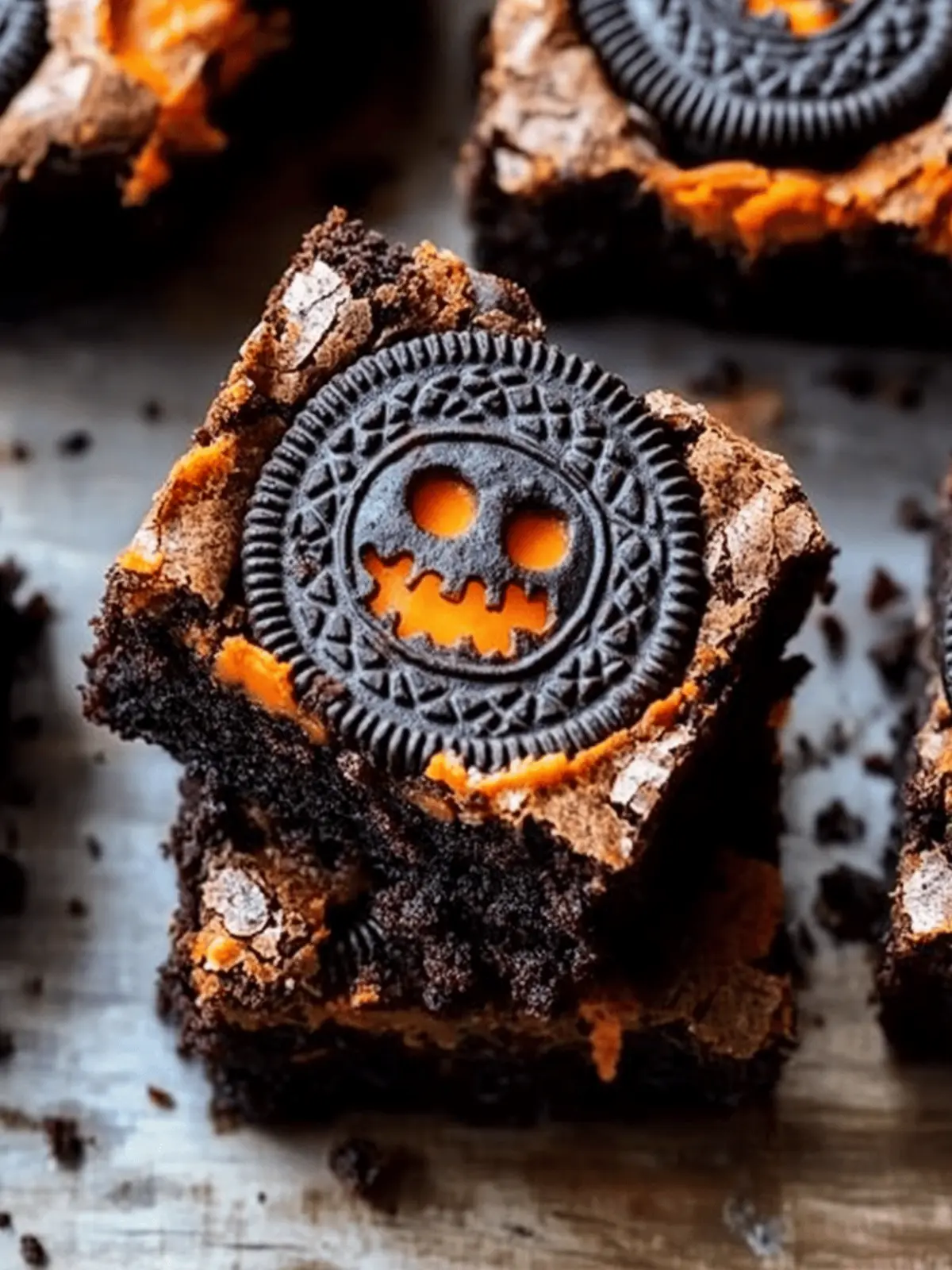Halloween Oreo Cookie Boo Brownies