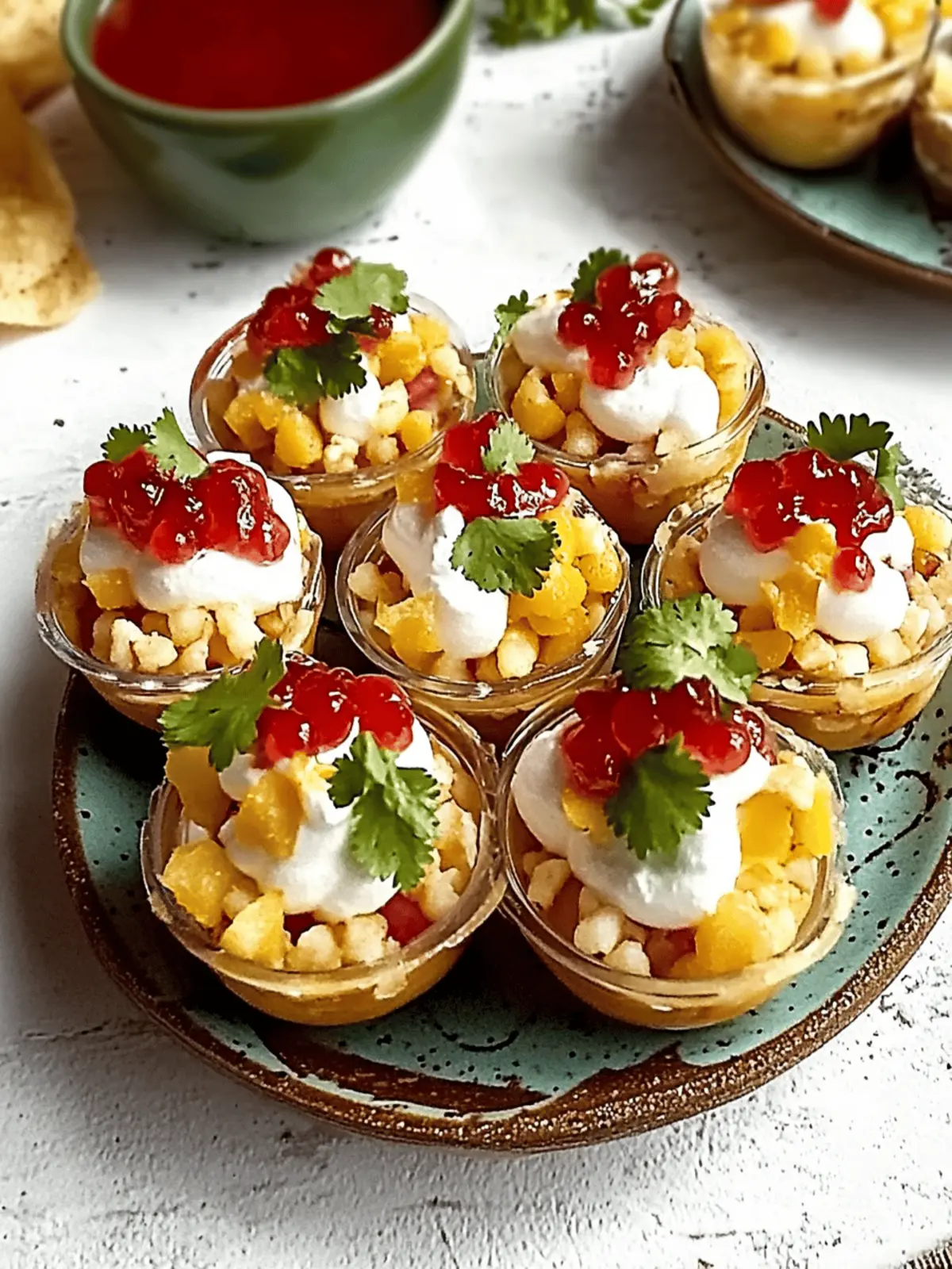 Papdi Chaat Appetizer Cups