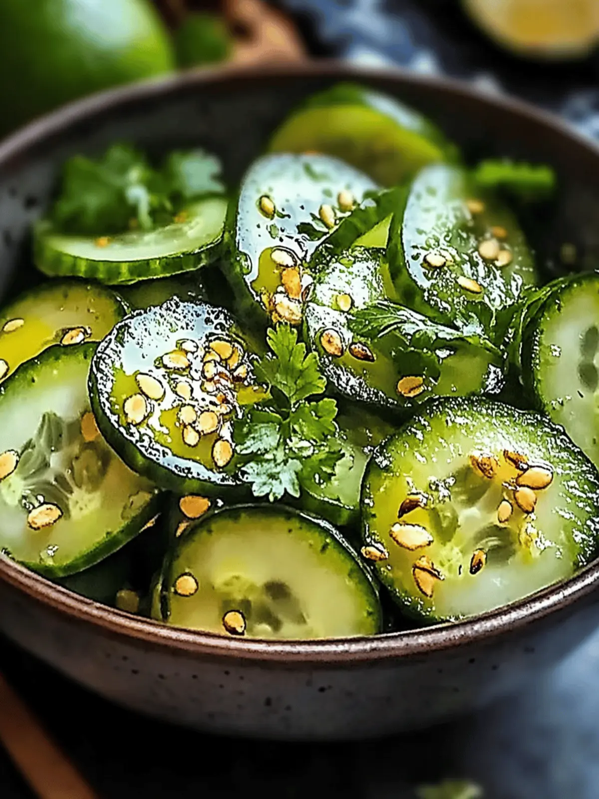 Honey Lime Cucumber Salad