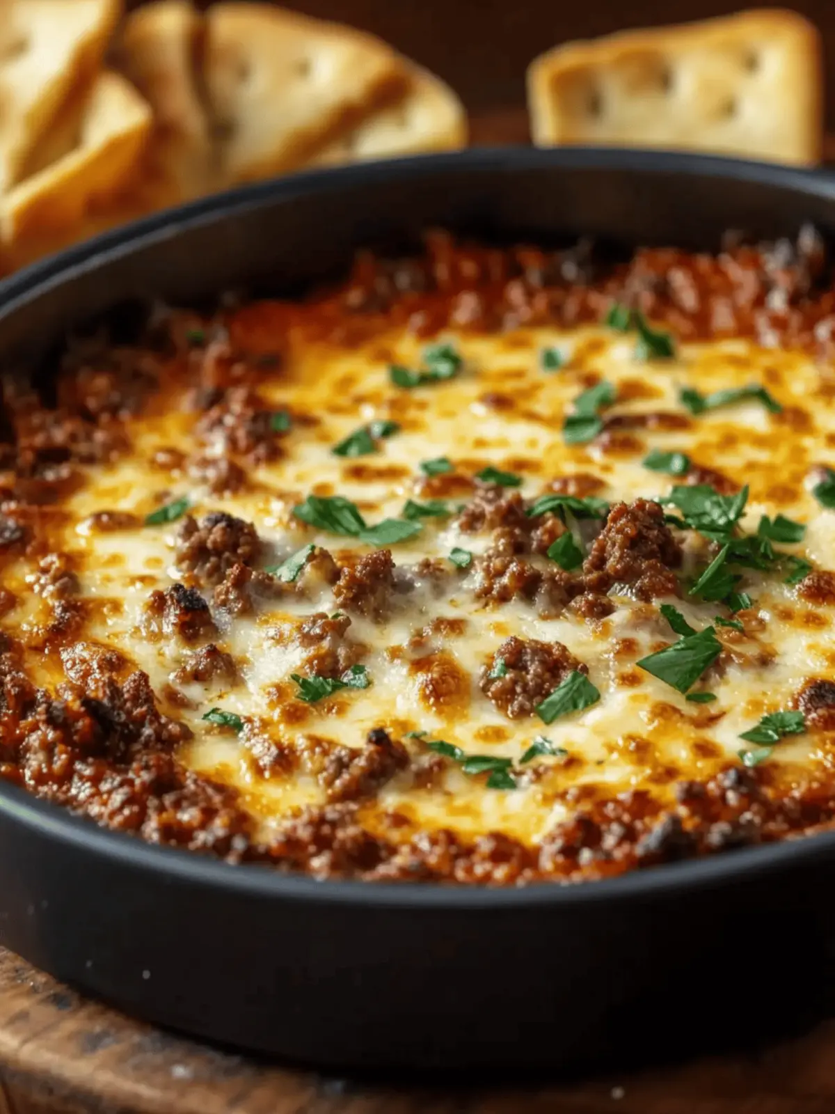 Irresistibly Cheesy Ground Beef Dip That Steals the Show 4 ground beef dip