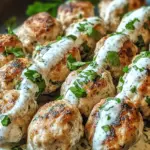Chicken Kofta with Garlic Yogurt Sauce