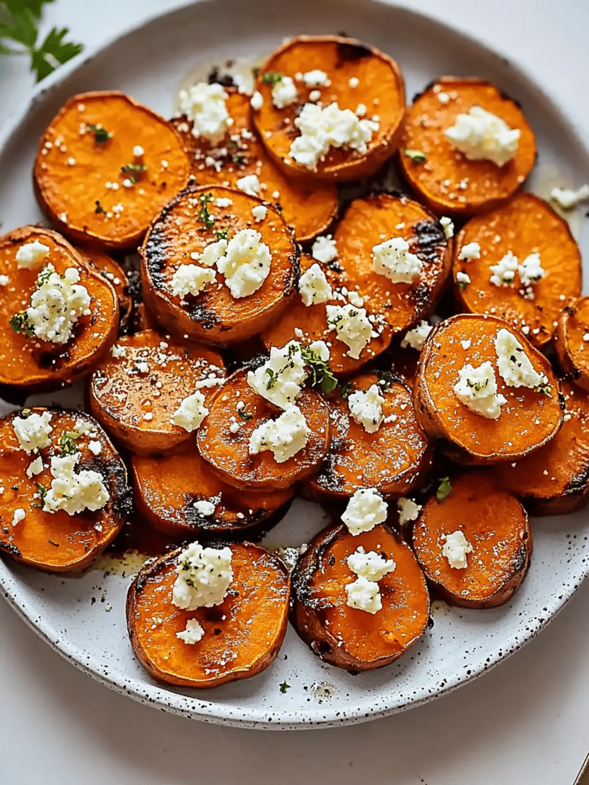 Honey Feta Sweet Potato Rounds Recipe