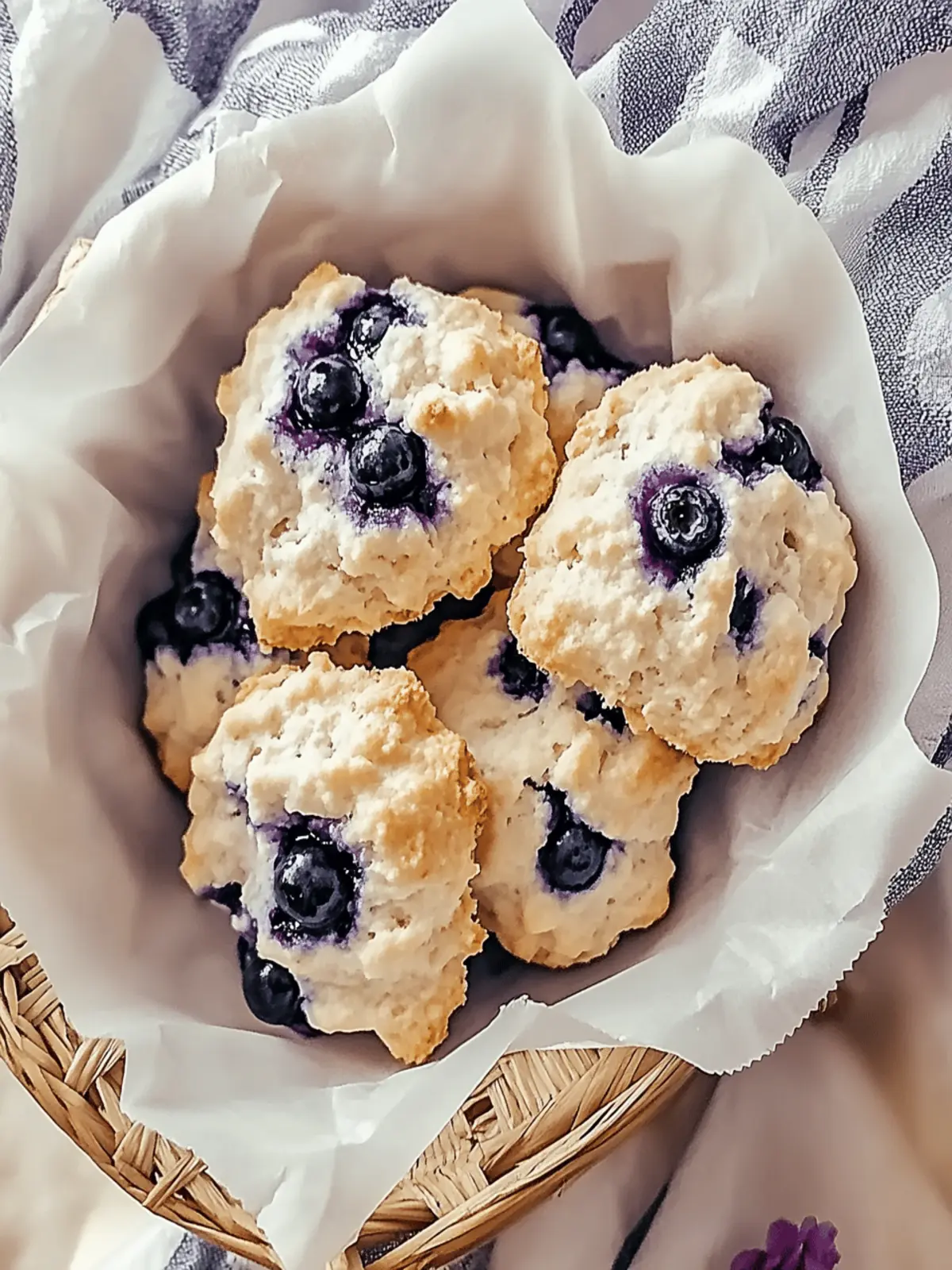 Flaky Wild Blueberry Scones
