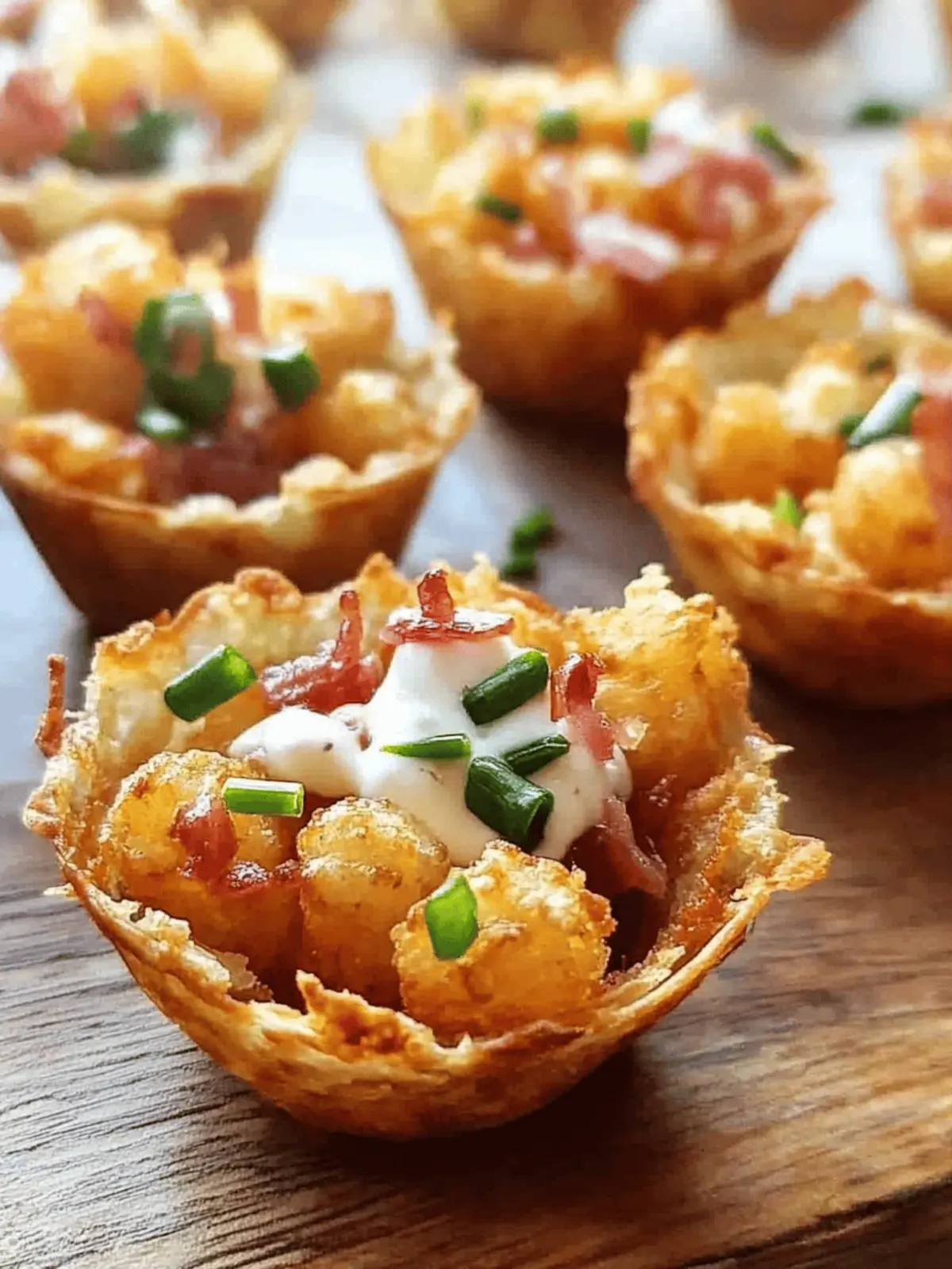 Tater Tot Appetizer Cups