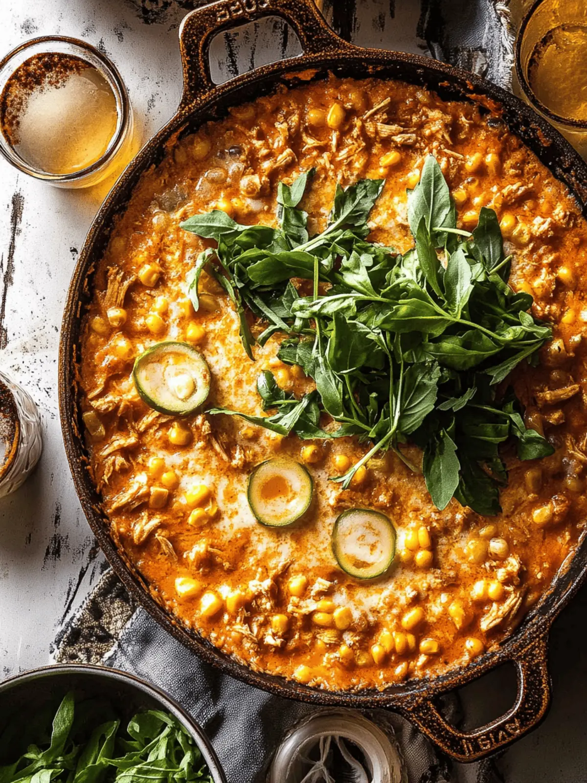 Buffalo Chicken Corn Dip