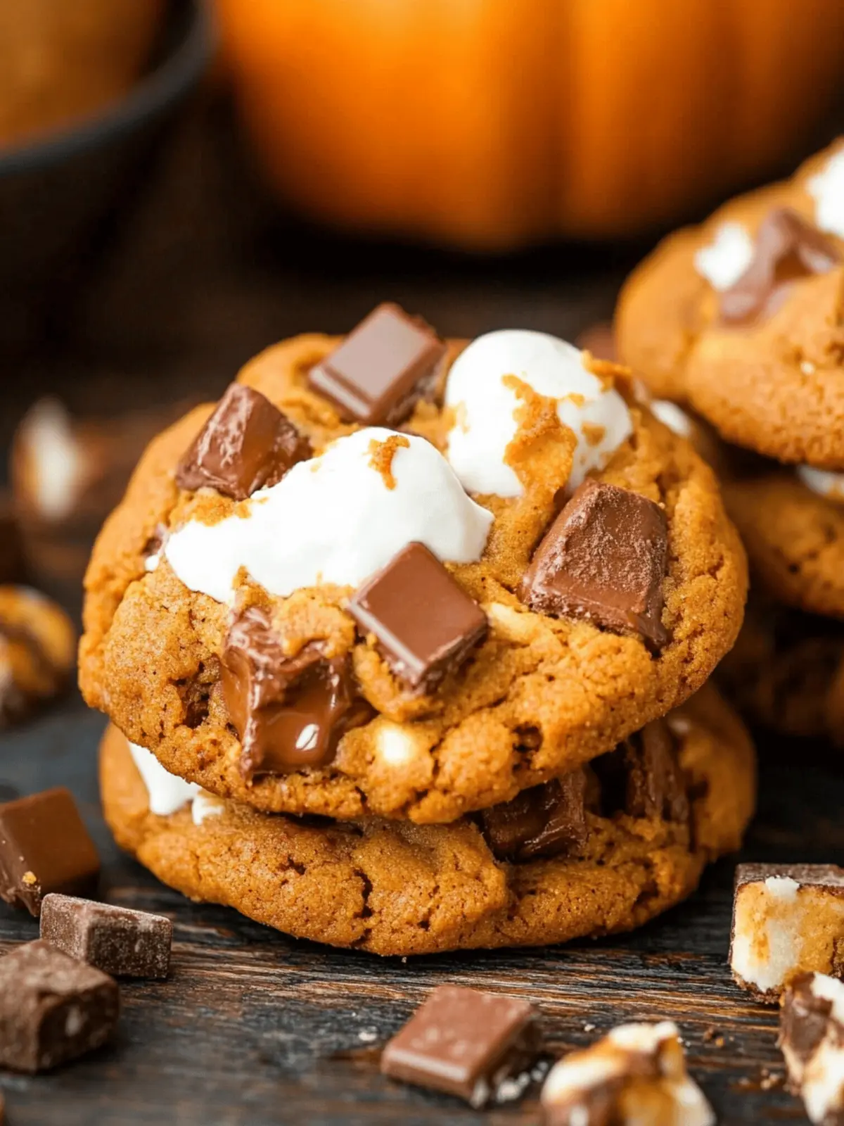 Pumpkin S’mores Cookies