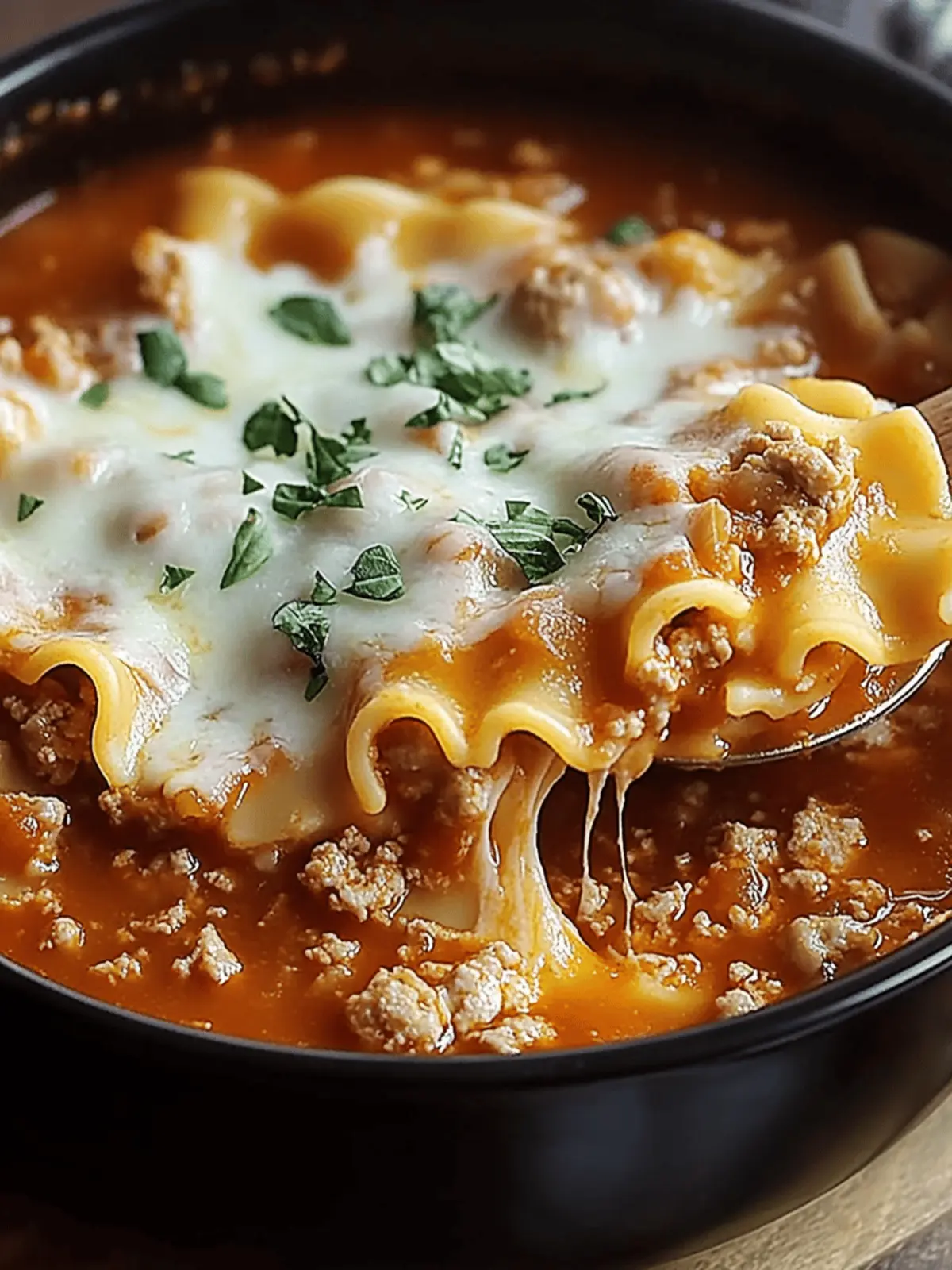 Crock Pot Lasagna Soup