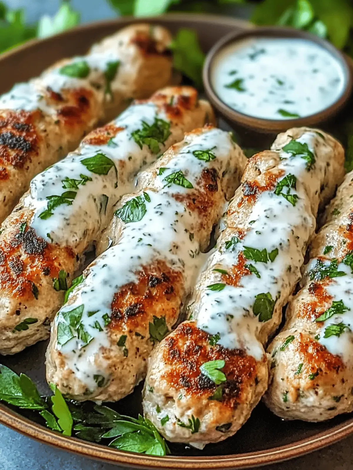 Juicy Chicken Kofta with Garlic Yogurt Sauce to Wow Your Tastebuds 2 Chicken Kofta with Garlic Yogurt Sauce