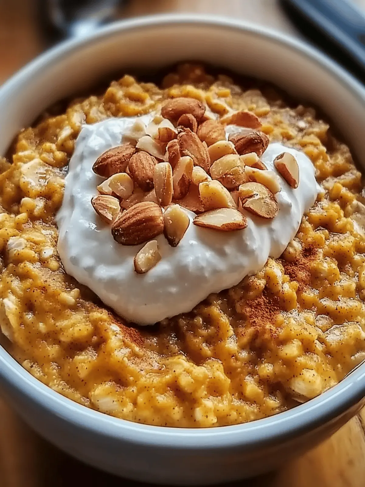 Warm Spiced Pumpkin Oatmeal