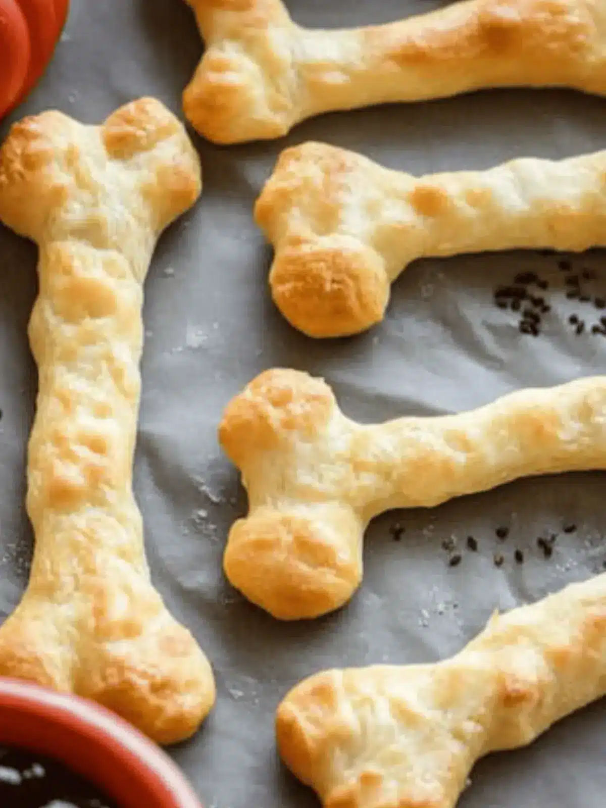 Cheesy Halloween Breadstick Bones