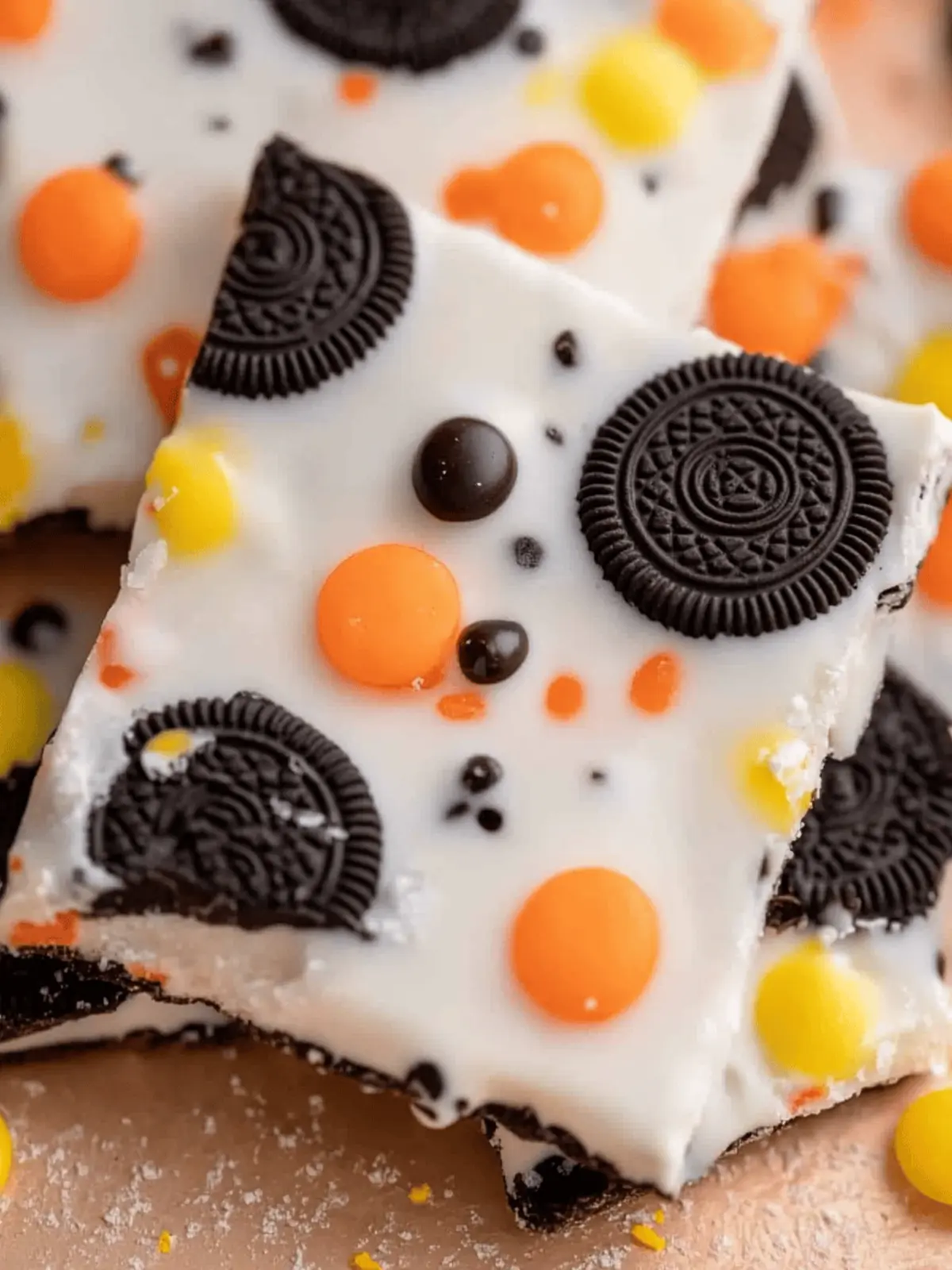 White Chocolate Halloween Oreo Bark