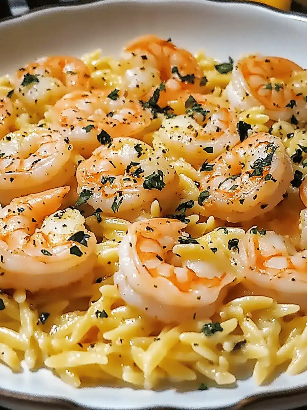 One Pan Parmesan Orzo with Shrimp
