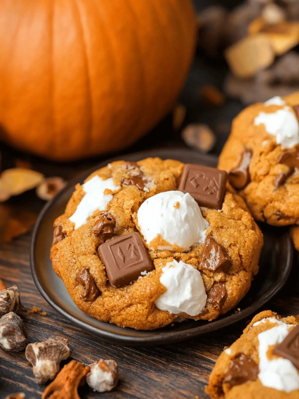 Pumpkin S’mores Cookies