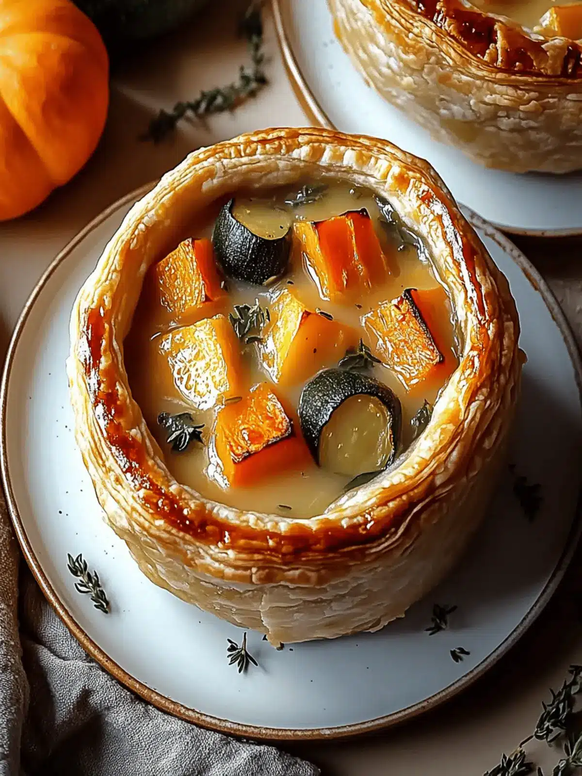 Roasted Autumn Vegetable Pot Pies