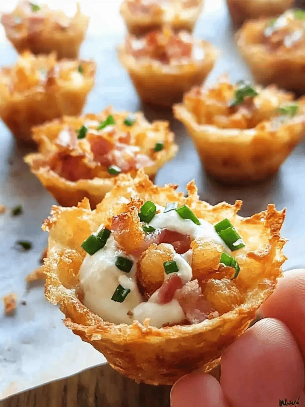 Tater Tot Appetizer Cups