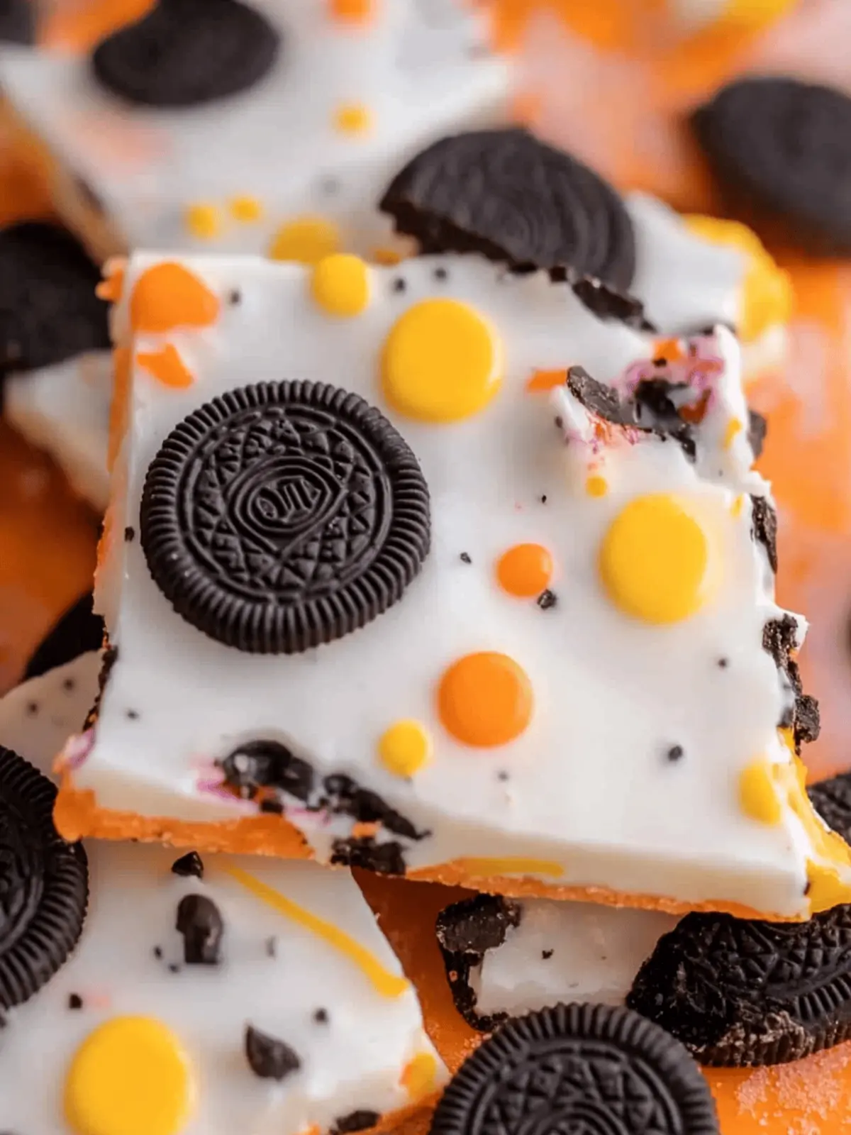 White Chocolate Halloween Oreo Bark