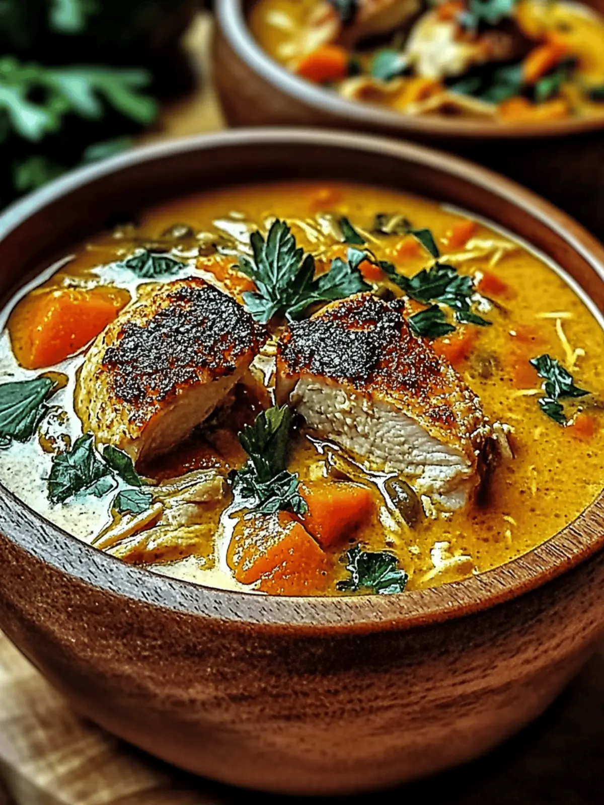 Creamy Pumpkin Chicken Soup