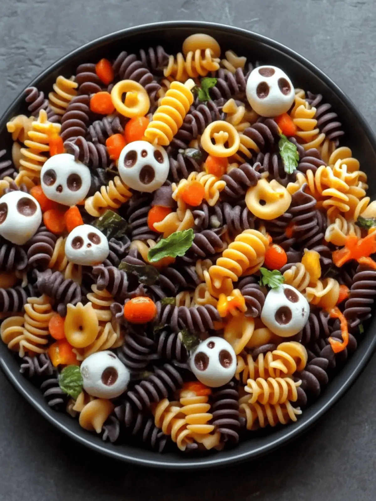 Spooky Halloween Pasta Salad That's Fun for Kids and Adults 4 halloween pasta salad