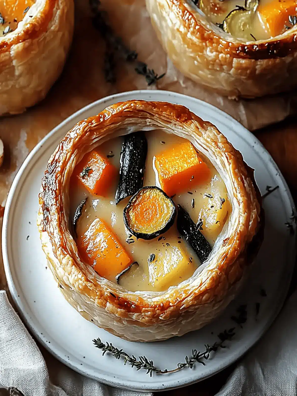 Roasted Autumn Vegetable Pot Pies