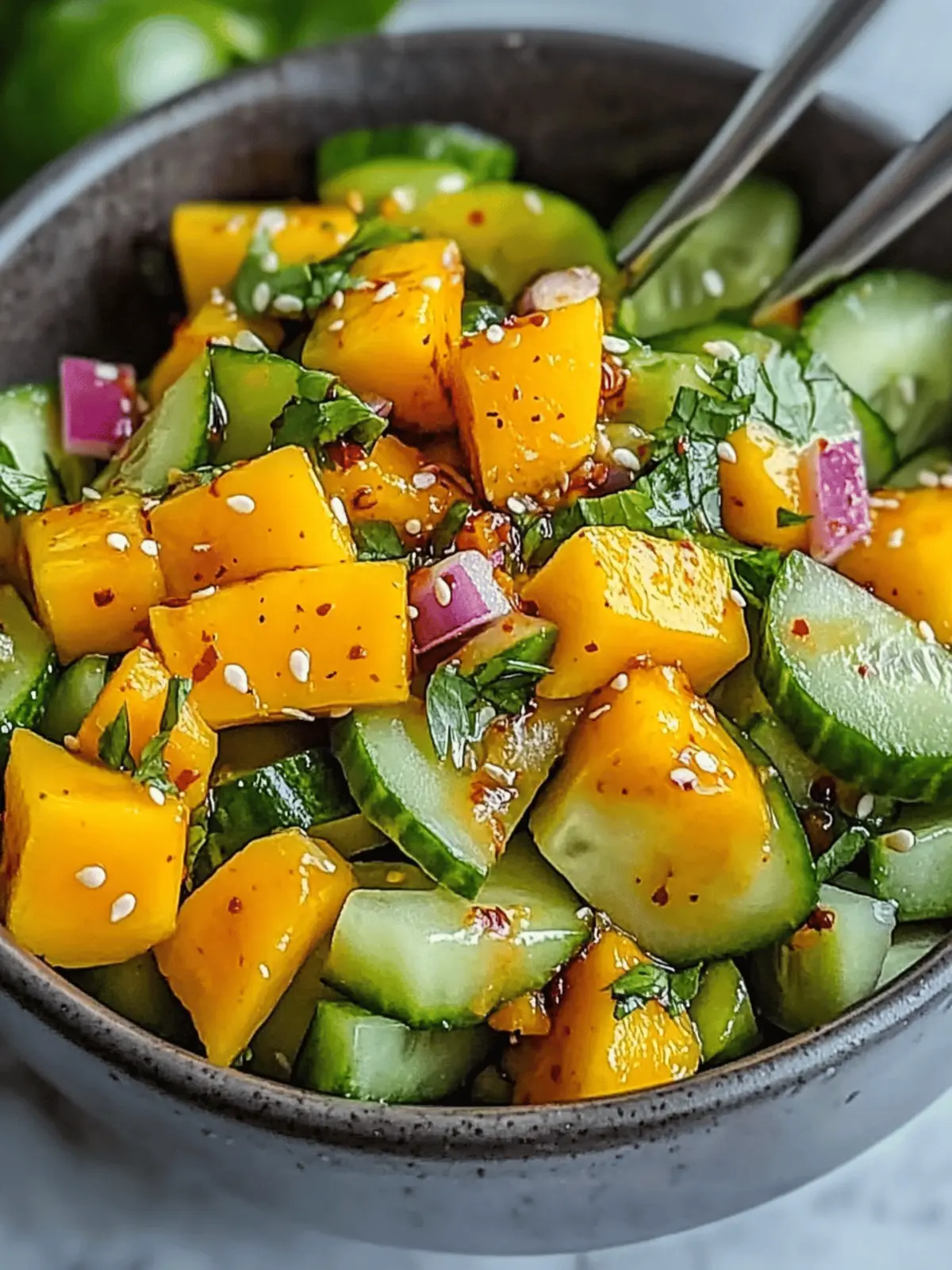 Mango Cucumber Salad with Chili Lime