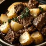 Crockpot Loaded Steak and Potato Bake
