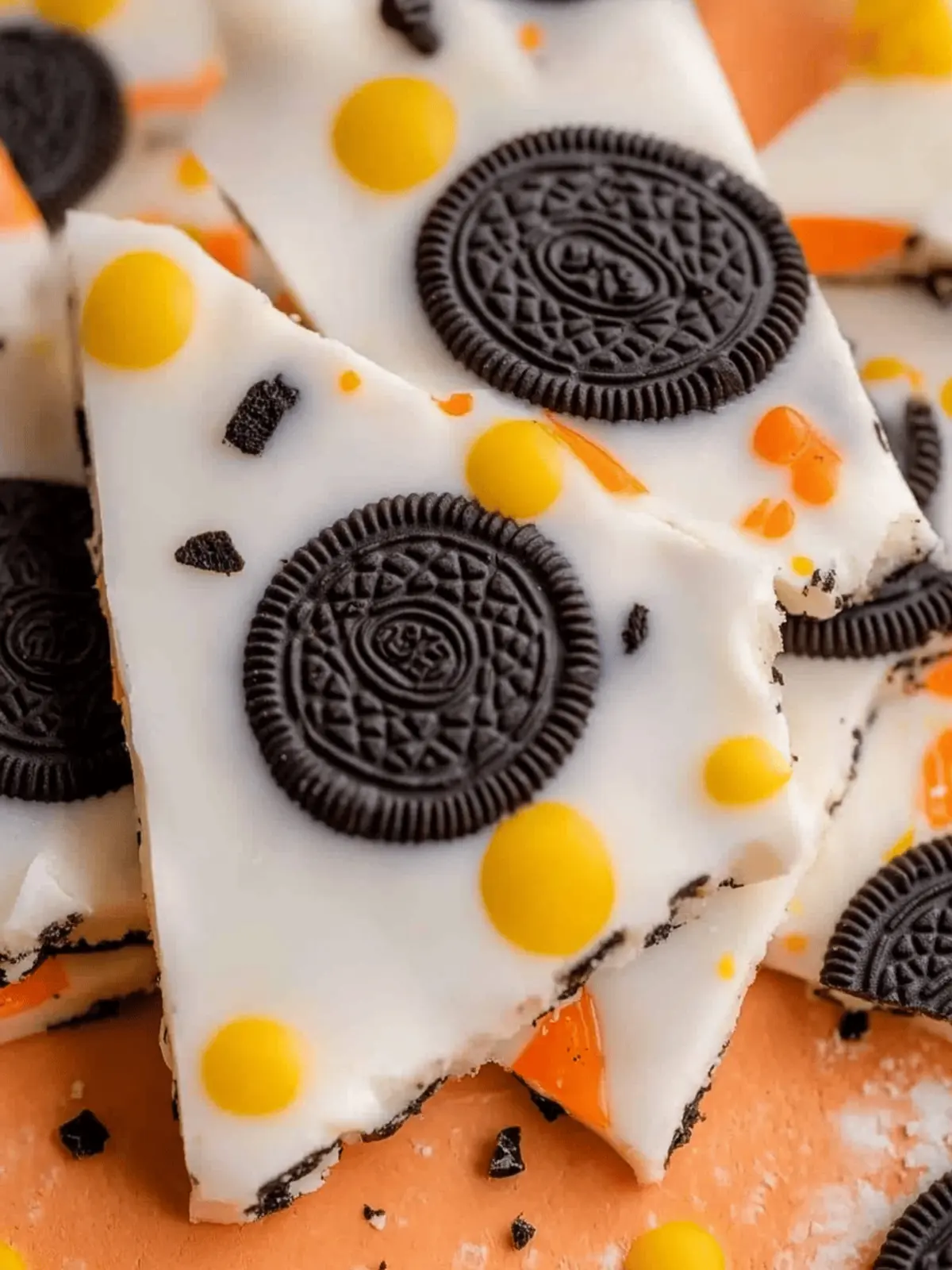 White Chocolate Halloween Oreo Bark