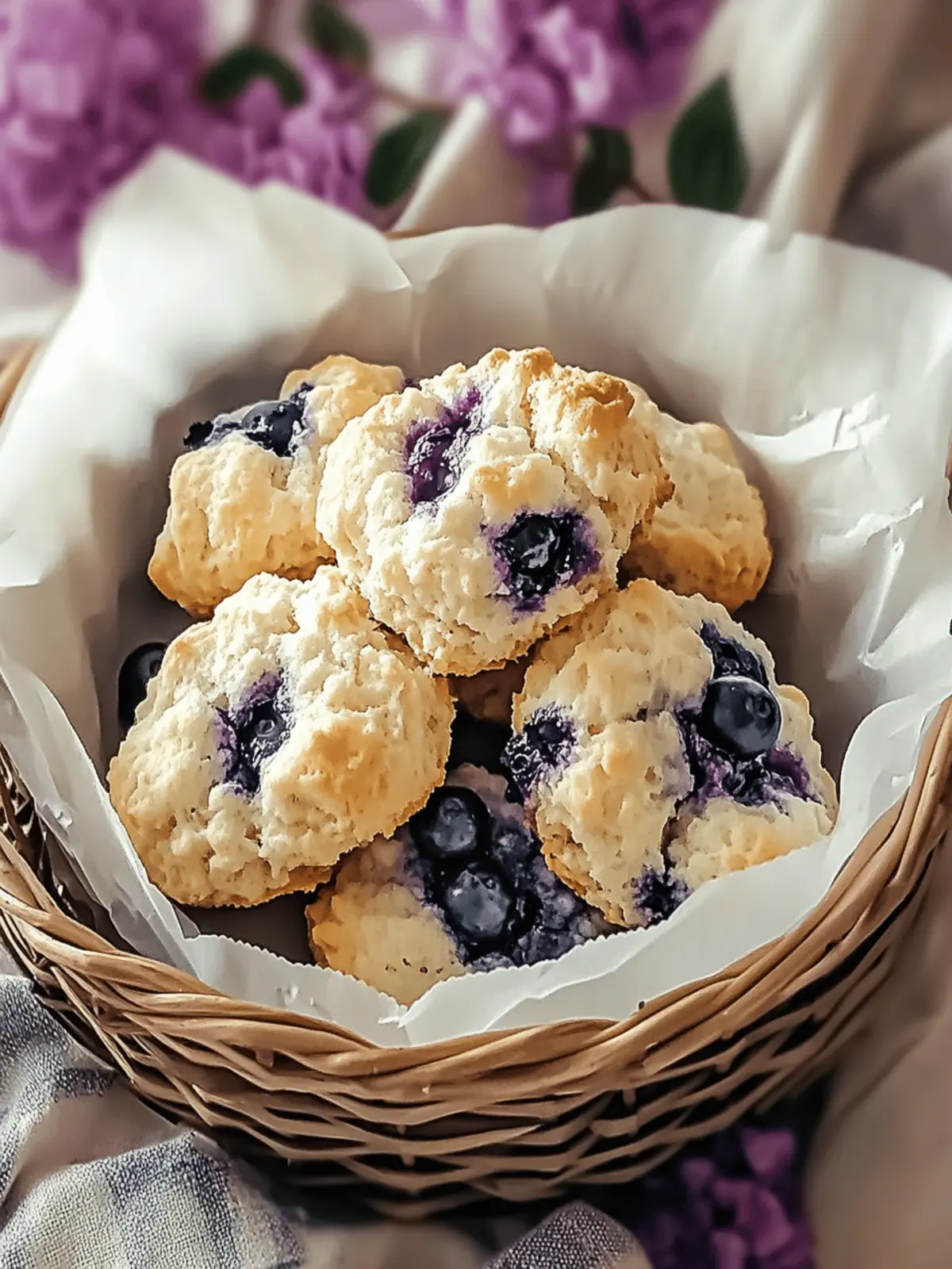 Flaky Wild Blueberry Scones