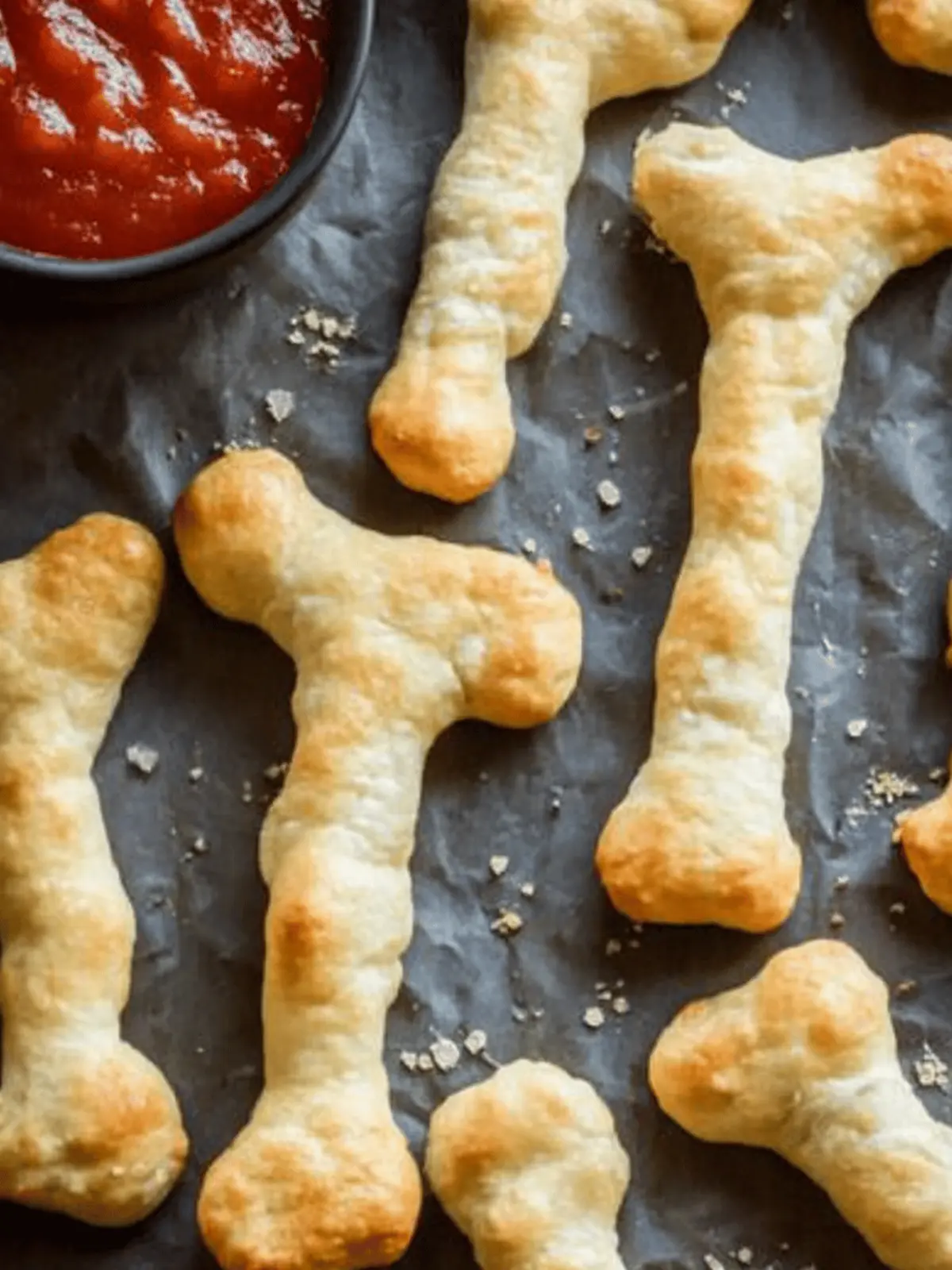 Cheesy Halloween Breadstick Bones