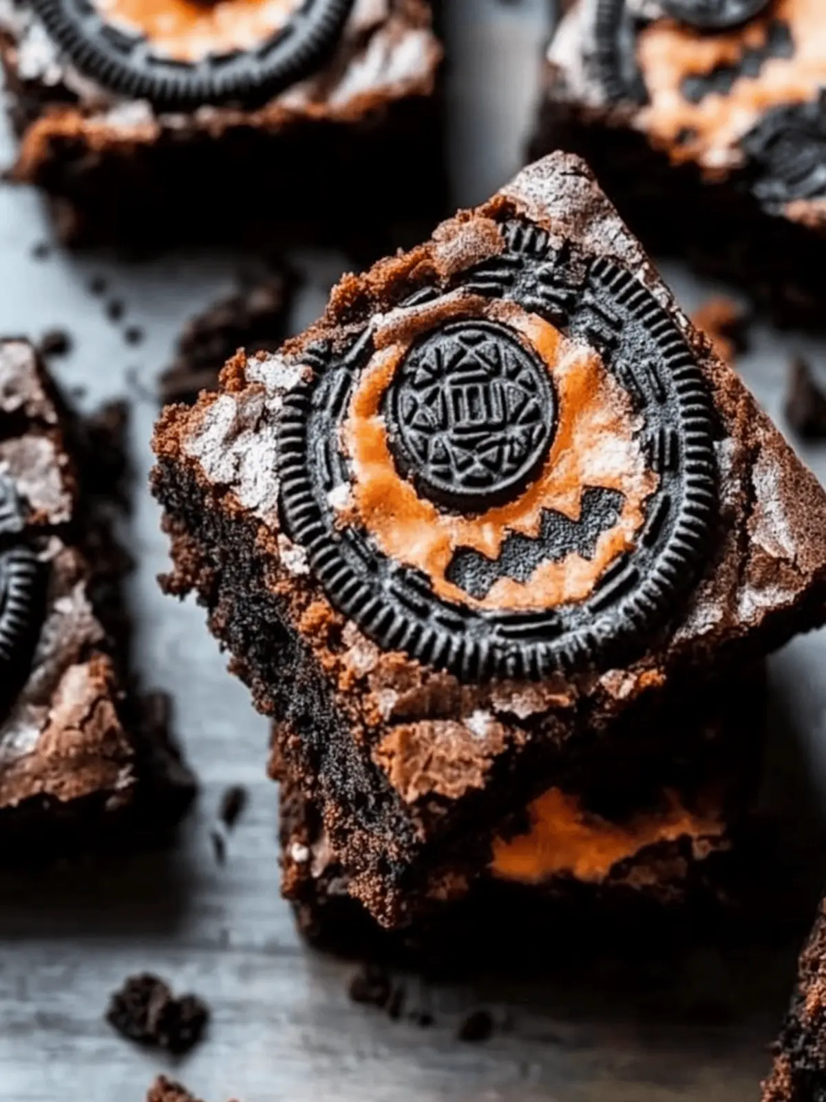 Halloween Oreo Cookie Boo Brownies