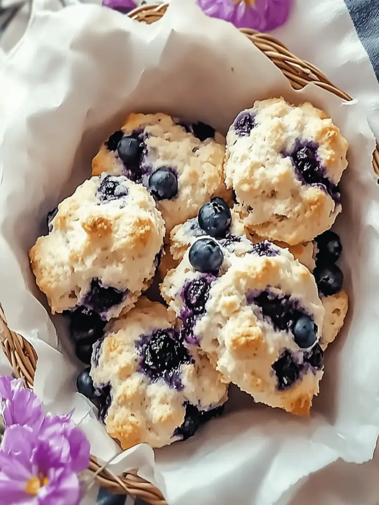 Flaky Wild Blueberry Scones
