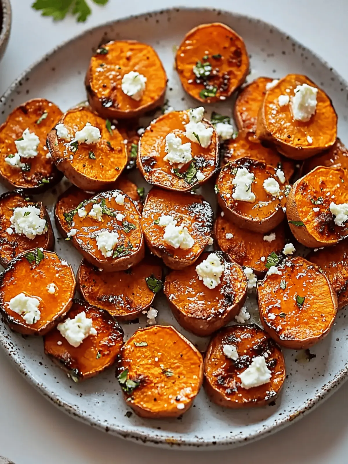 Honey Feta Sweet Potato Rounds Recipe