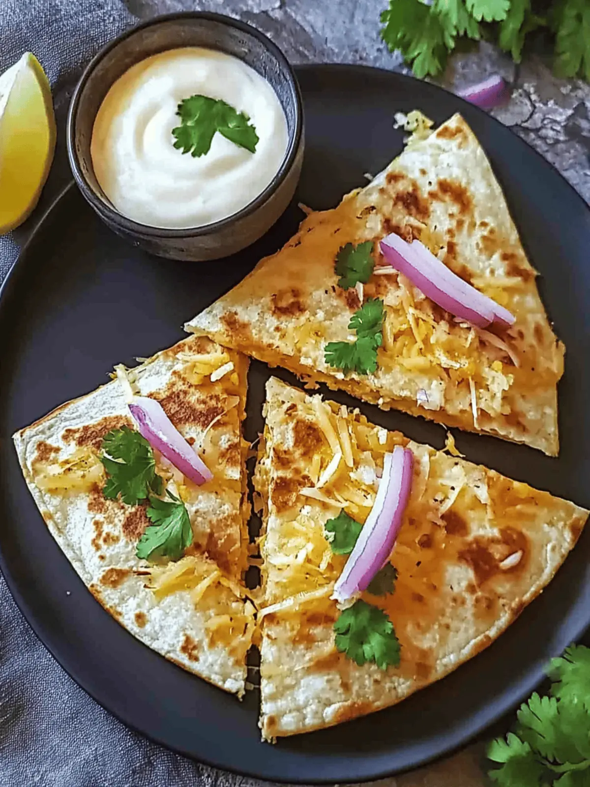 Pav Bhaji Quesadillas