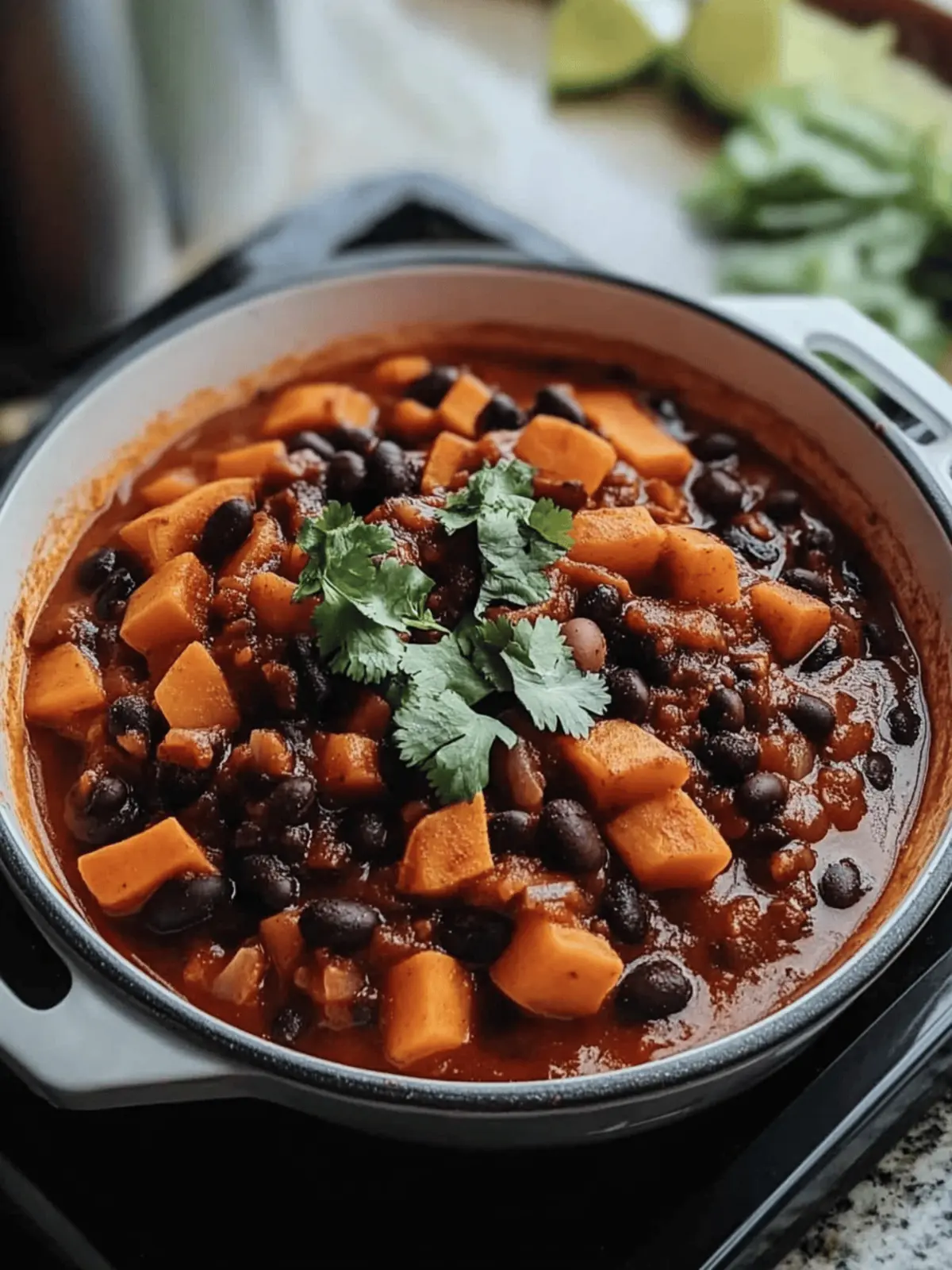 Cozy Up with Sweet Potato & Black Bean Vegetarian Chili 4 Sweet Potato & Black Bean Vegetarian Chili