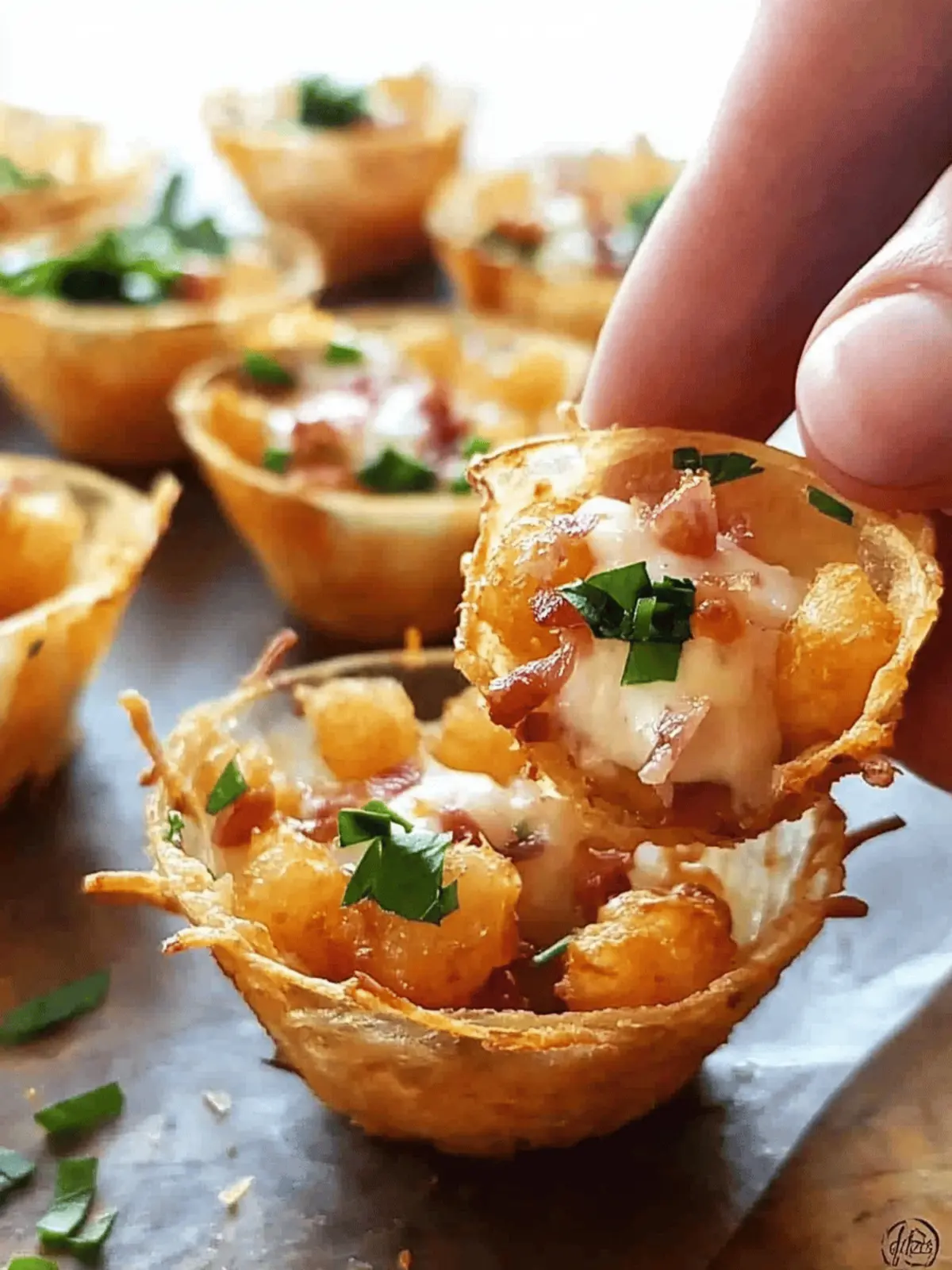Tater Tot Appetizer Cups