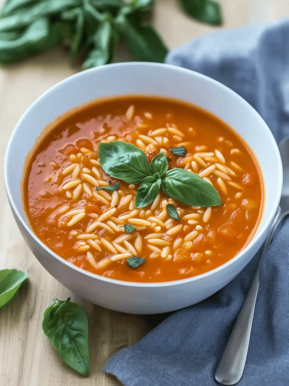 Hearty Tomato Orzo Soup