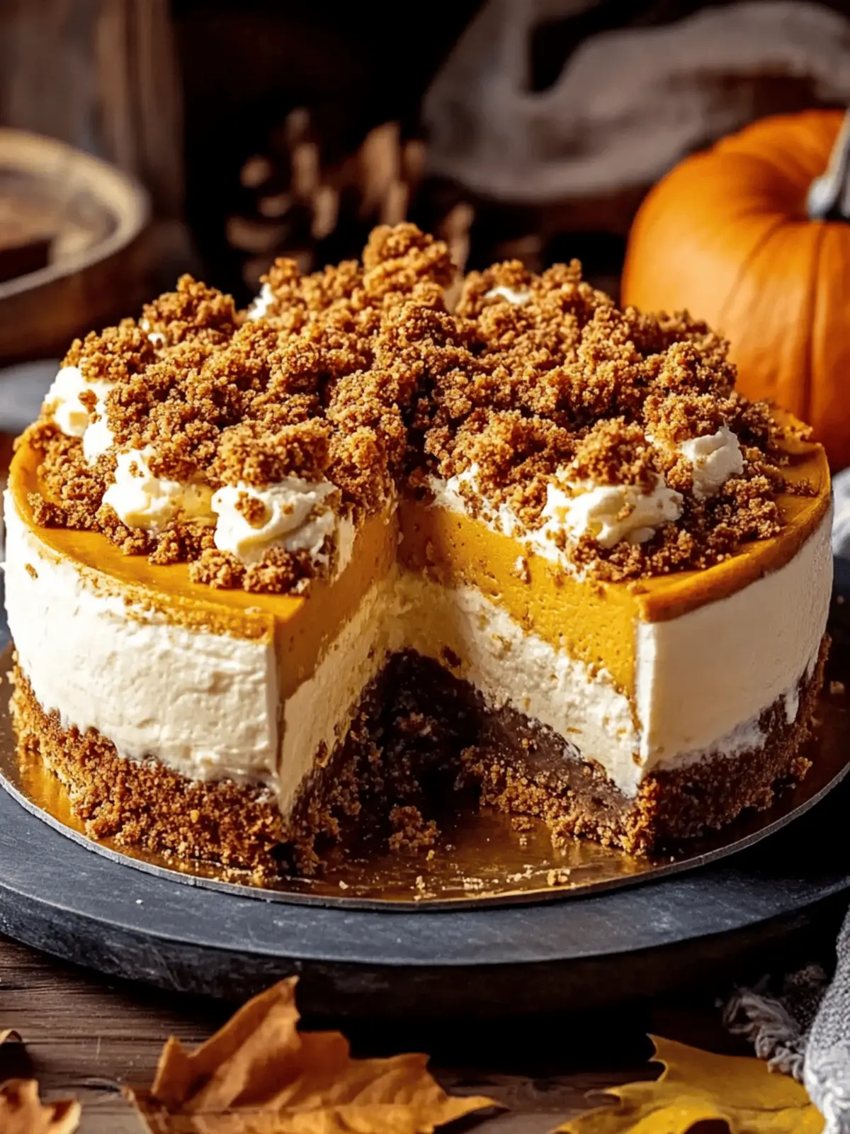 Pumpkin Streusel Cheesecake
